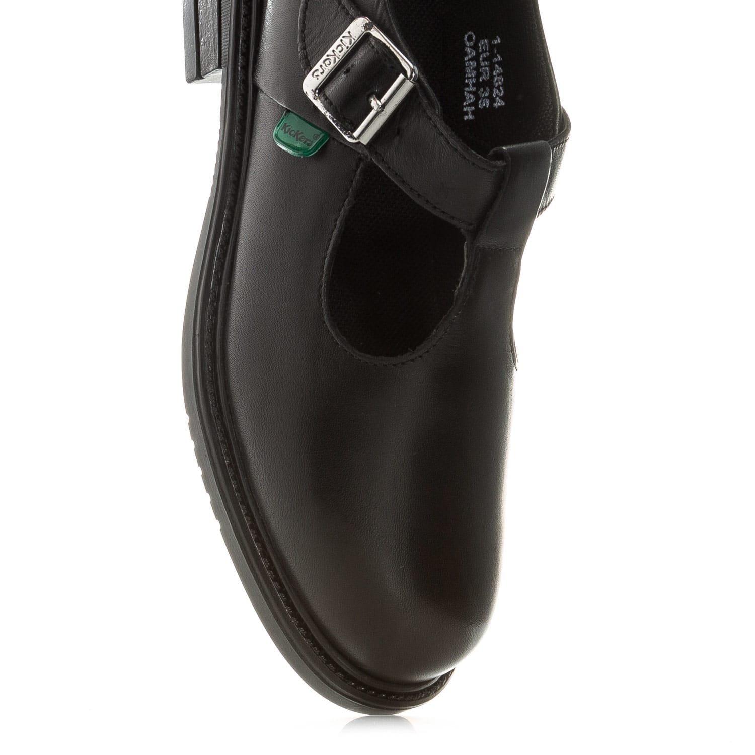 Black - Kickers - Children Lach T-Bar Leather Shoes - 6