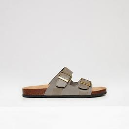 Threadbare Slip On Two Buckle Strap Sandals