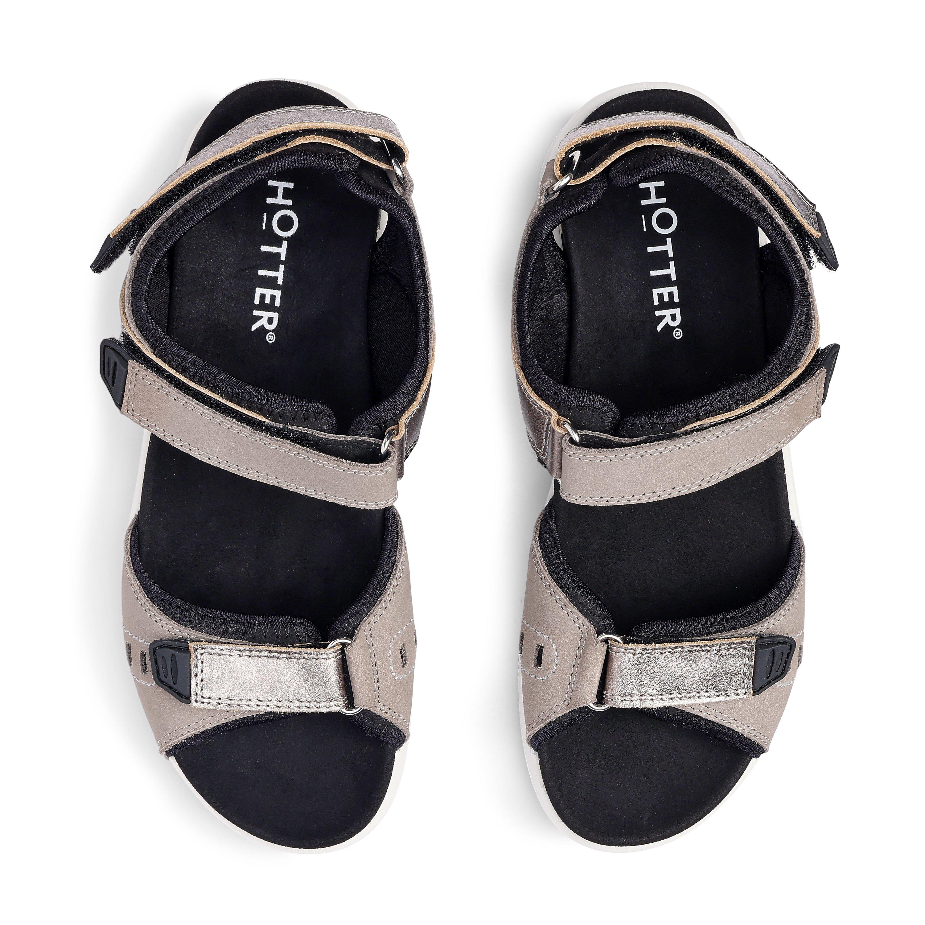 Flint Grey-Pewt - Hotter - Walk II Active Sandals Standard Fit - 3