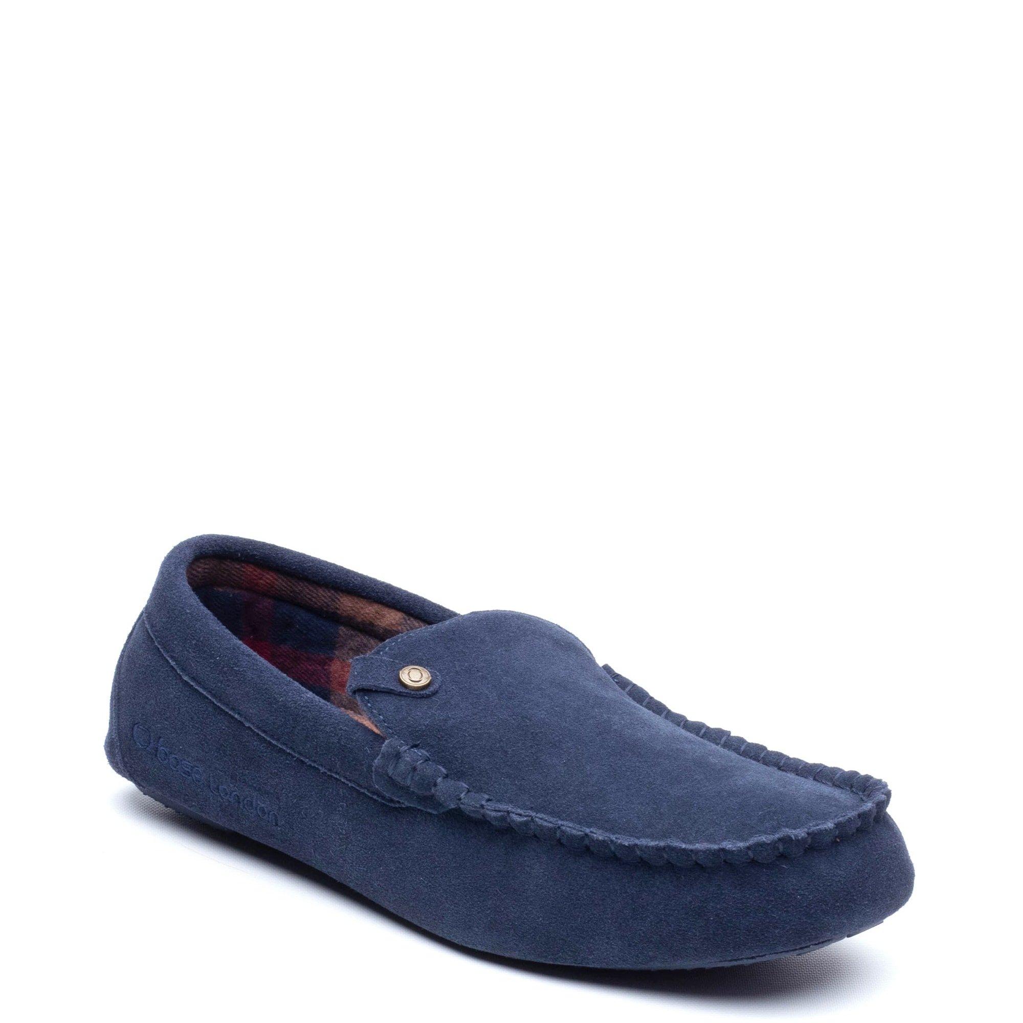 Navy - Base London - NOAH SUEDE SLIPPER - 2