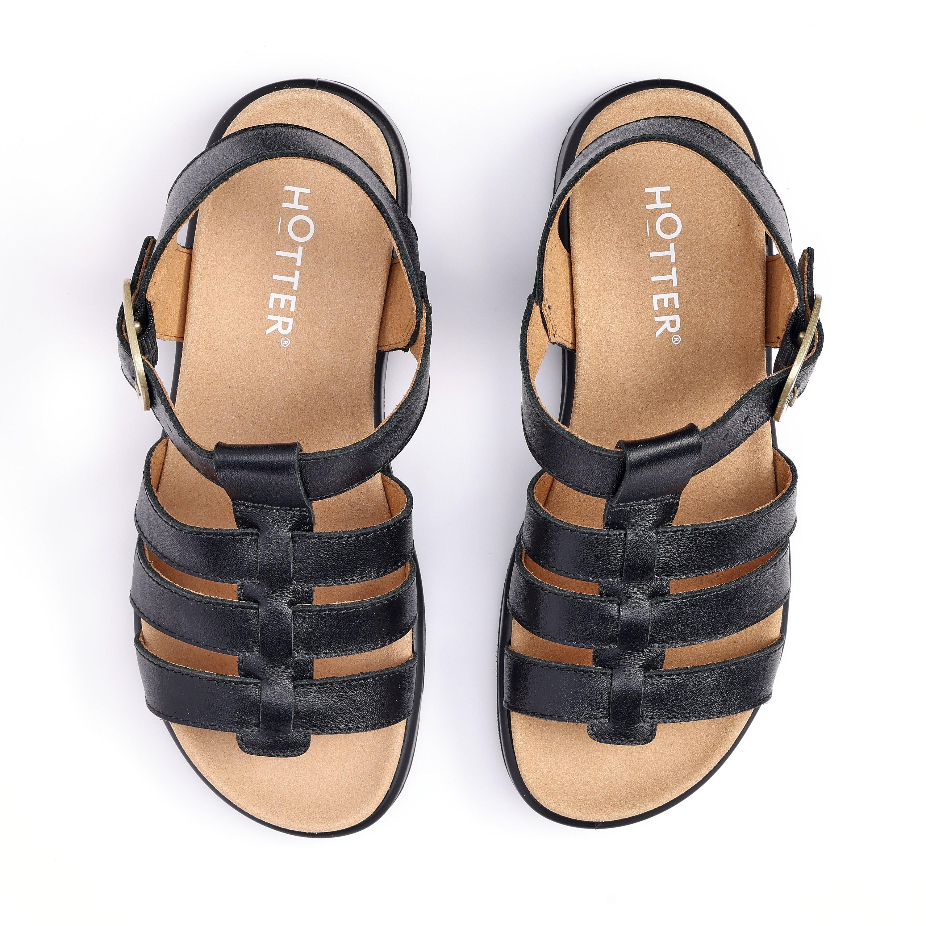 Black - Hotter - Alanya Sandals Standard Fit - 3