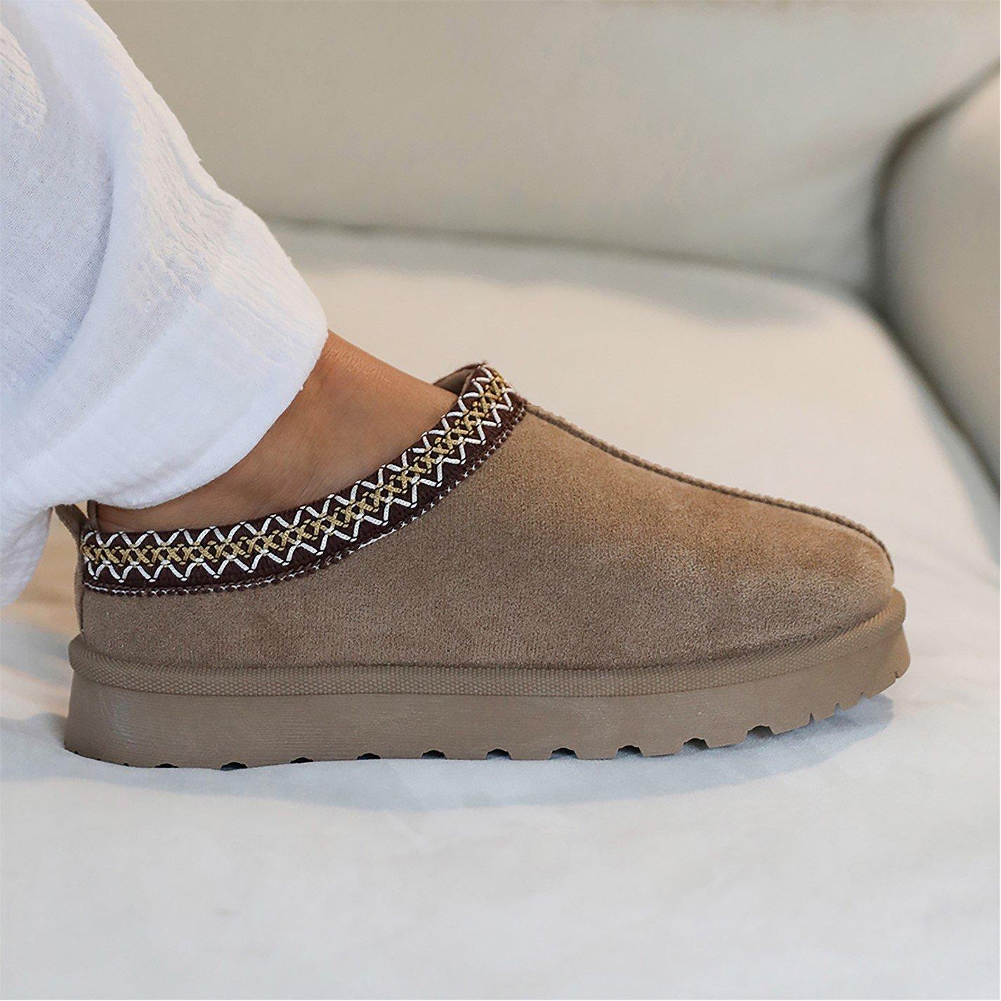 Camelsuede - Wheres That From - Pine Camel Faux-Suede Fur Lining Slipper Boots - 2