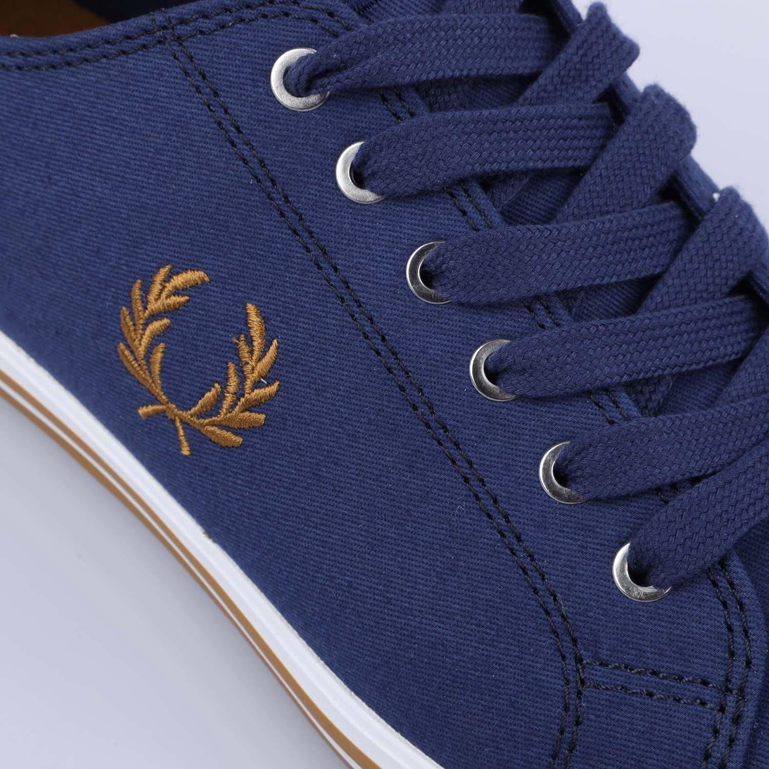 Navy - Fred Perry - Kingston Twill Trainers - 6