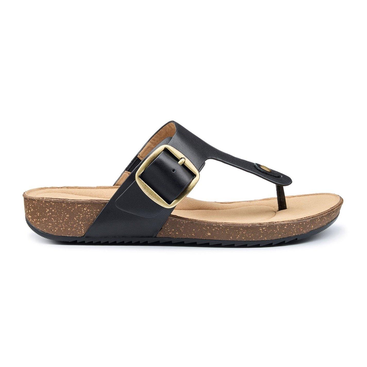 Black - Hotter - Resort Sandals Standard Fit - 1