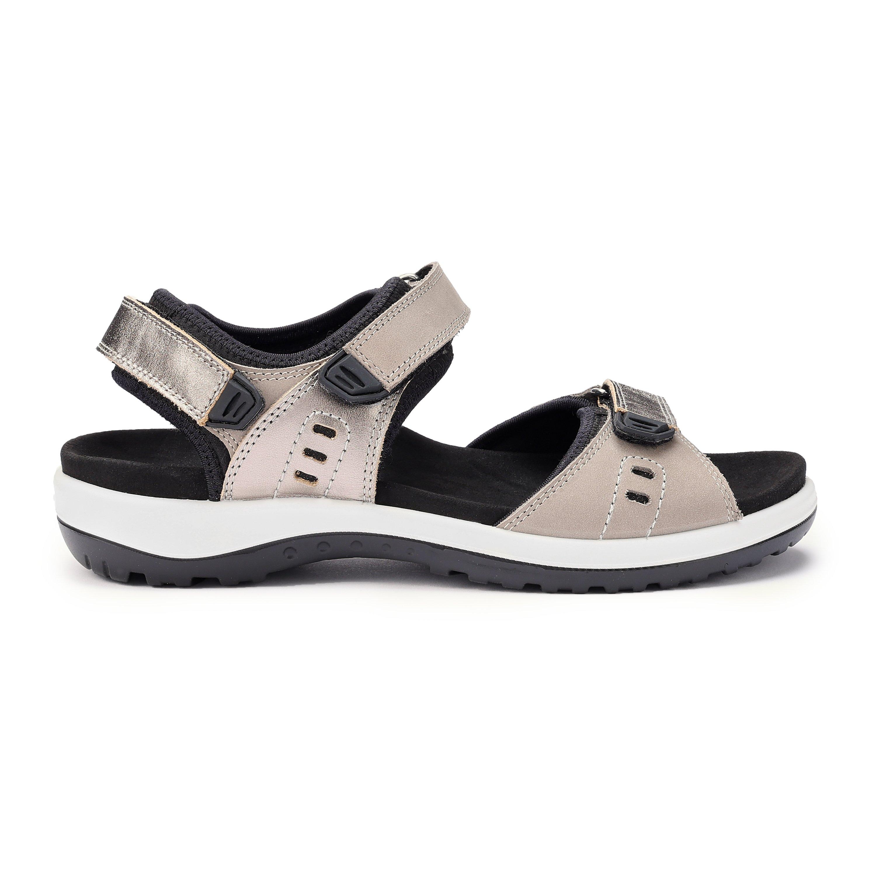 Flint Grey-Pewt - Hotter - Walk II Active Sandals Wide Fit - 1