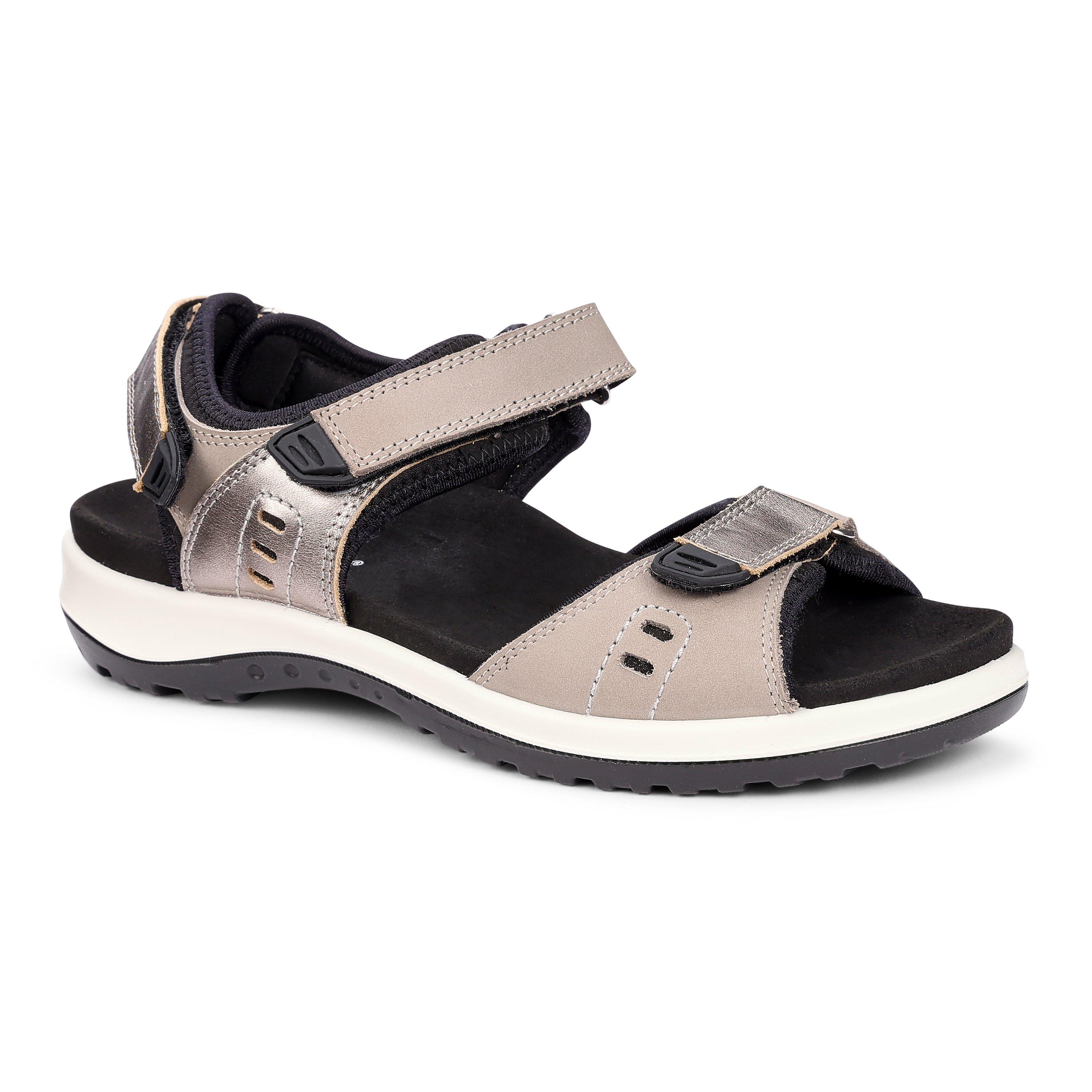 Flint Grey-Pewt - Hotter - Walk II Active Sandals Wide Fit - 2