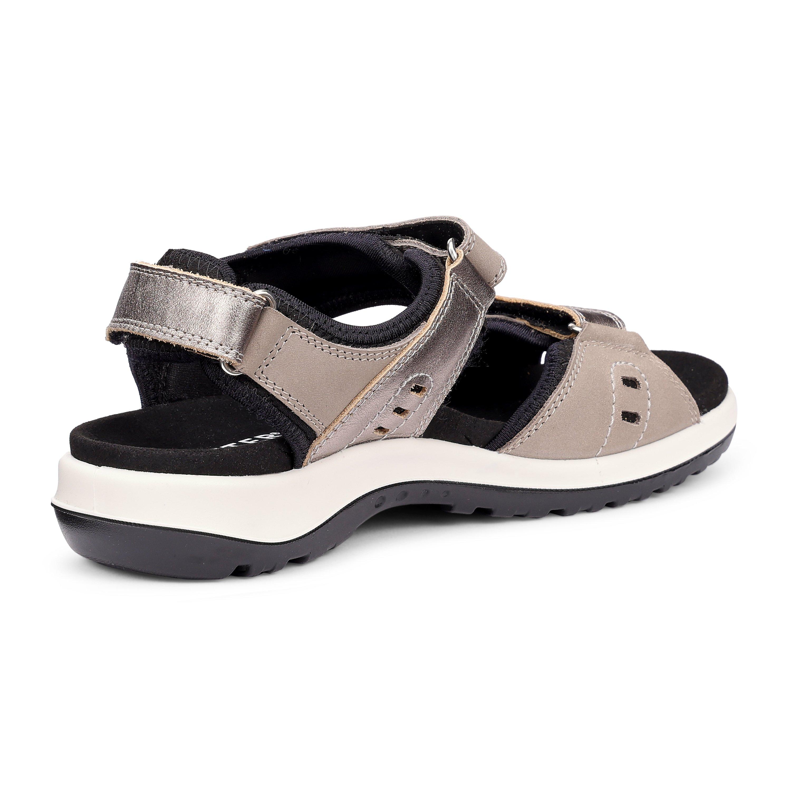 Flint Grey-Pewt - Hotter - Walk II Active Sandals Wide Fit - 4