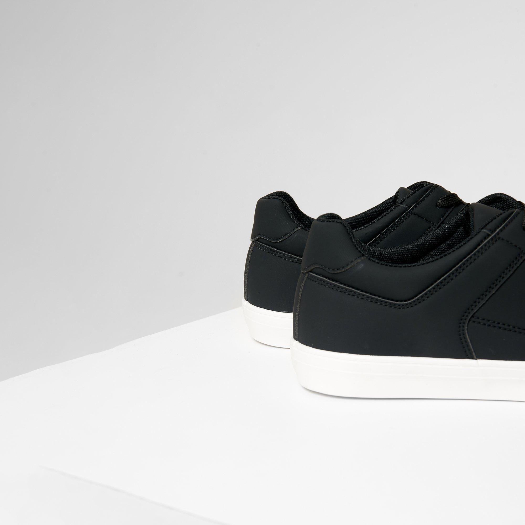 Black - Threadbare - Stitch Detail Court Trainers - 3