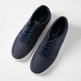 Threadbare Stitch Detail Court Trainers