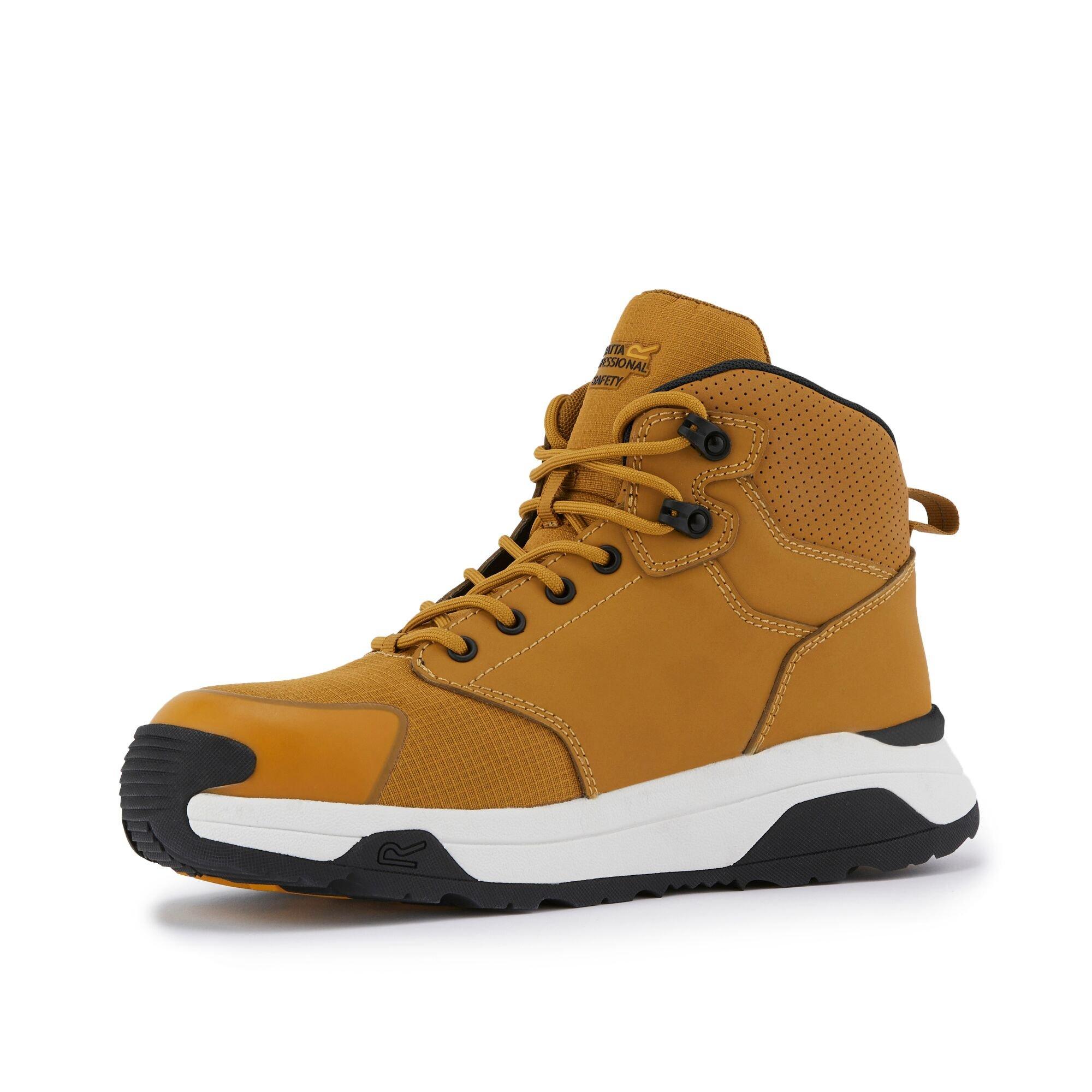 Honey/White - Regatta - Mens Metafort Safety Hiker Boots - 4