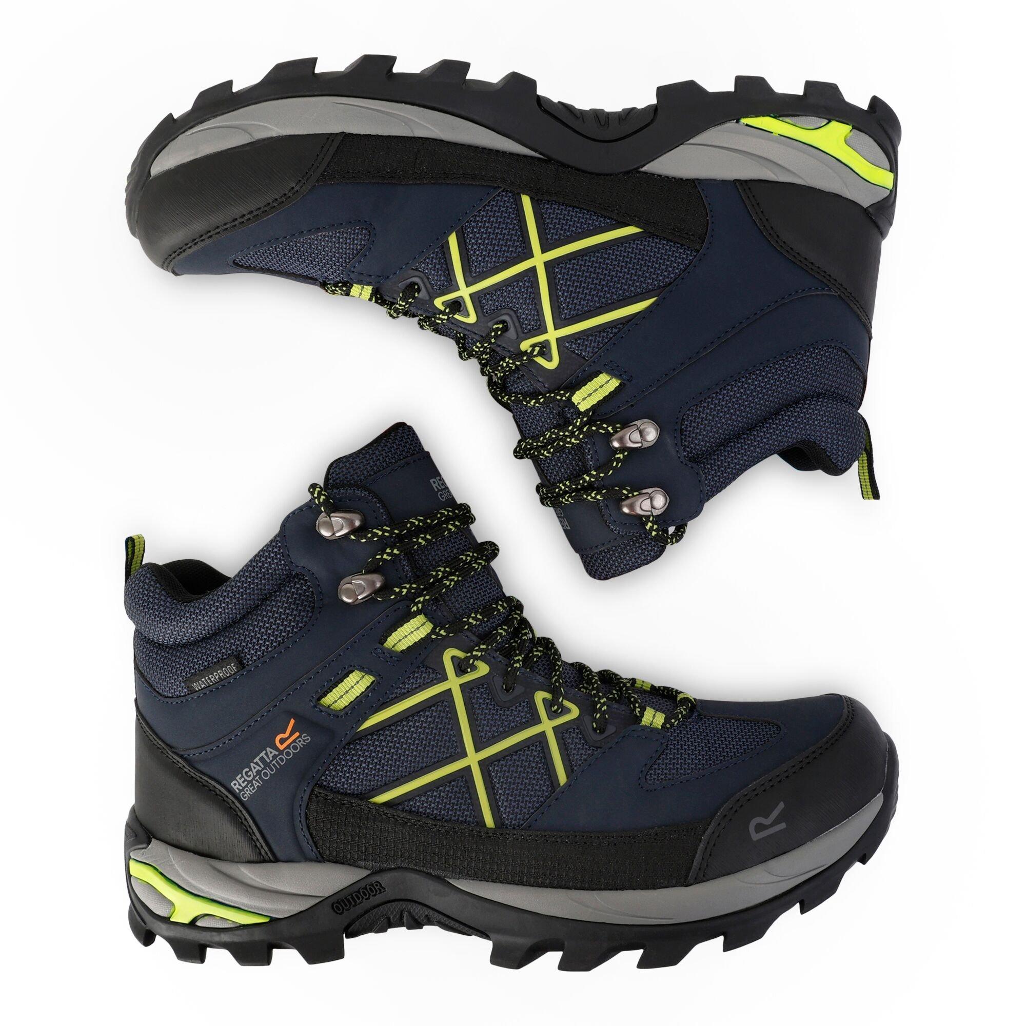 Navy/Lime Punch - Regatta - Mens Samaris III Waterproof Walking Boots - 3