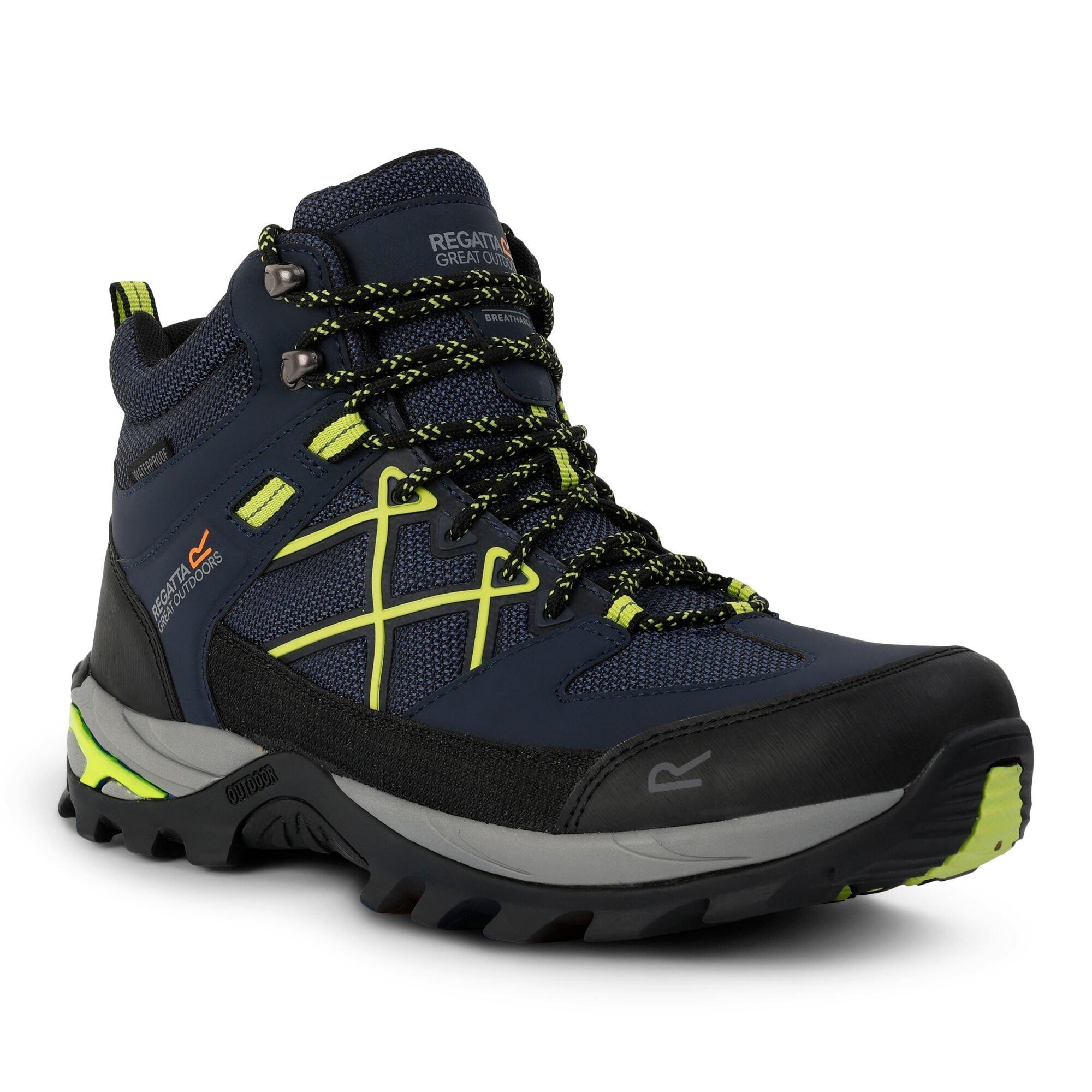 Navy/Lime Punch - Regatta - Mens Samaris III Waterproof Walking Boots - 4