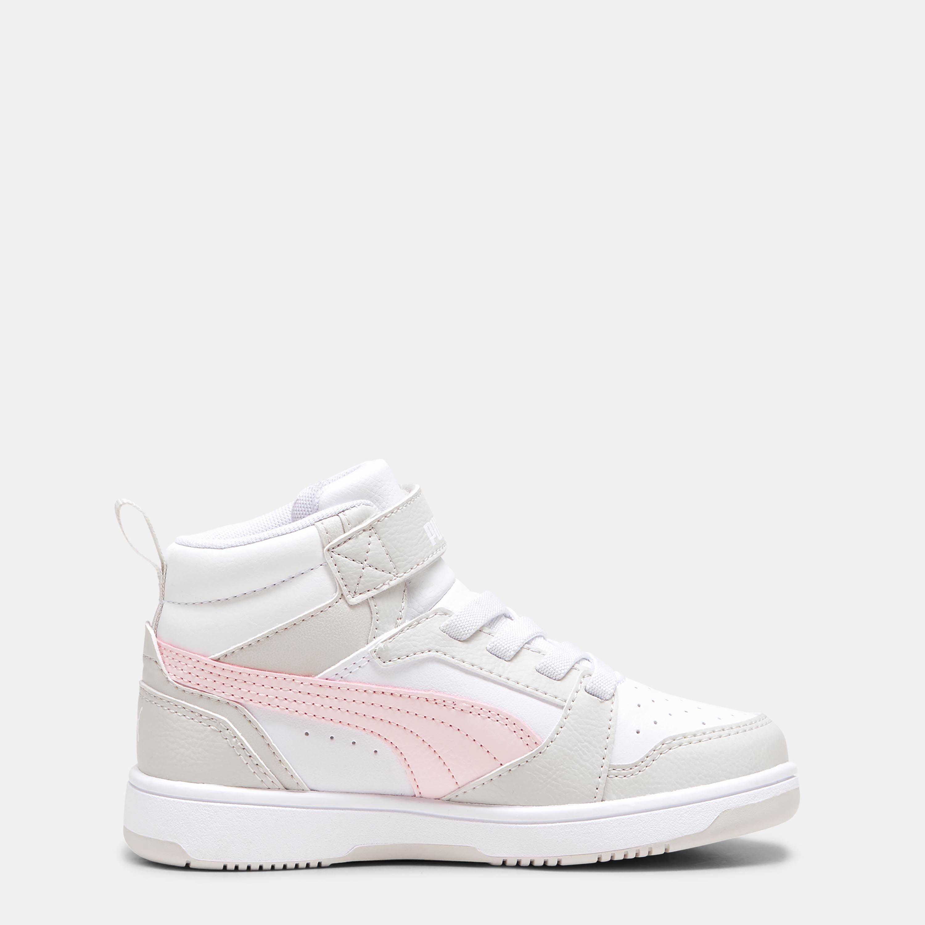 White Pink Grey - Puma - Rebound V6 Mid AC Trainers - 2