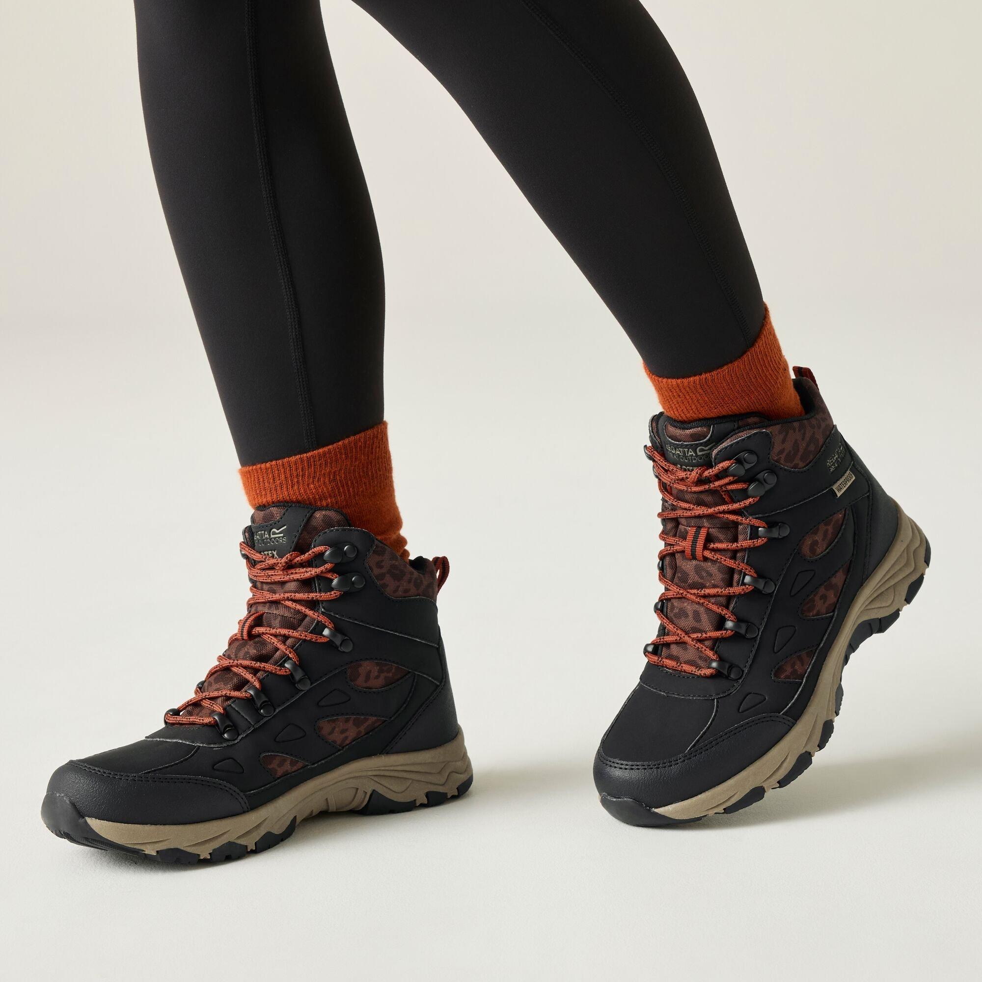 Black / Leopard - Regatta - Womens Vendora Waterproof Boots - 1