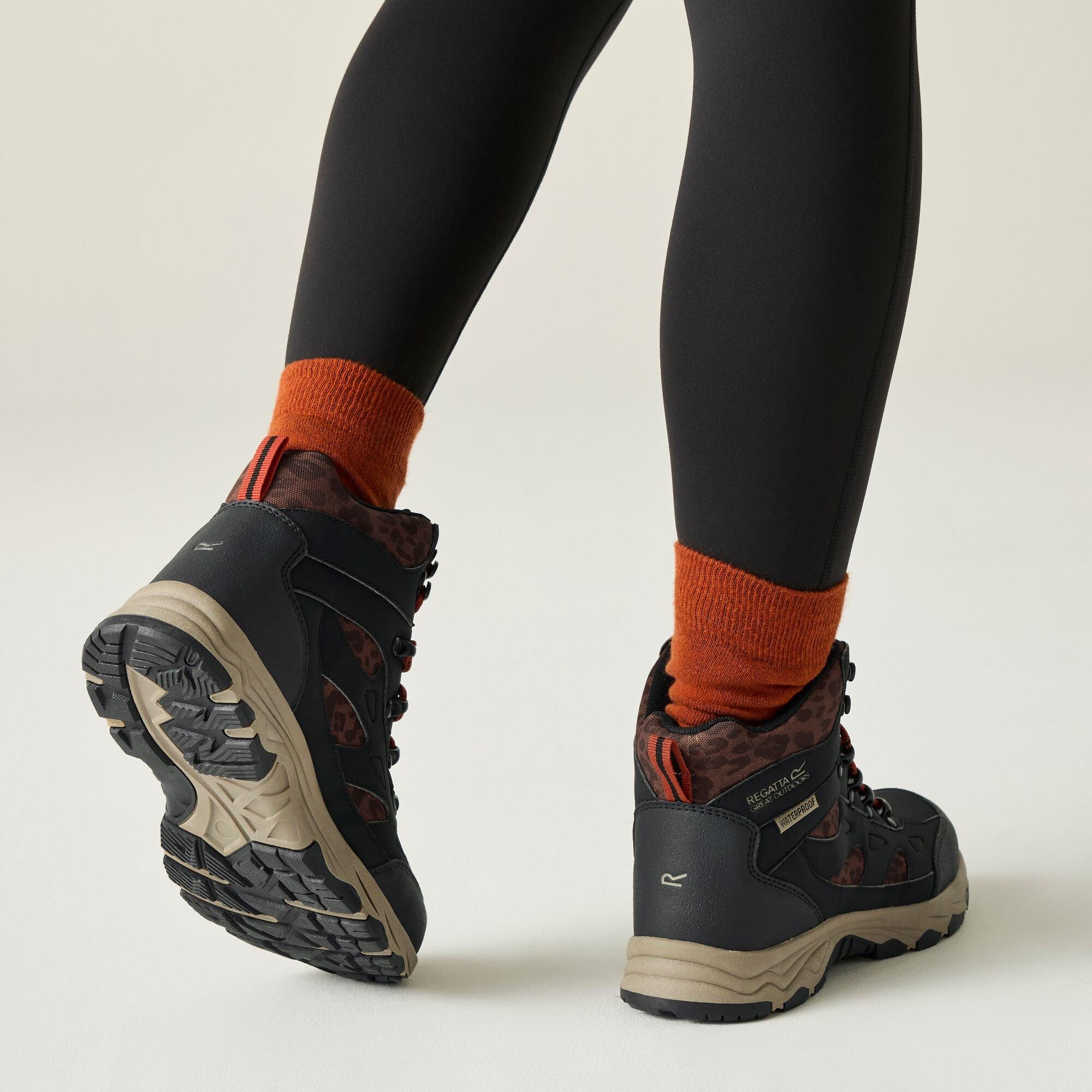 Black / Leopard - Regatta - Womens Vendora Waterproof Boots - 2