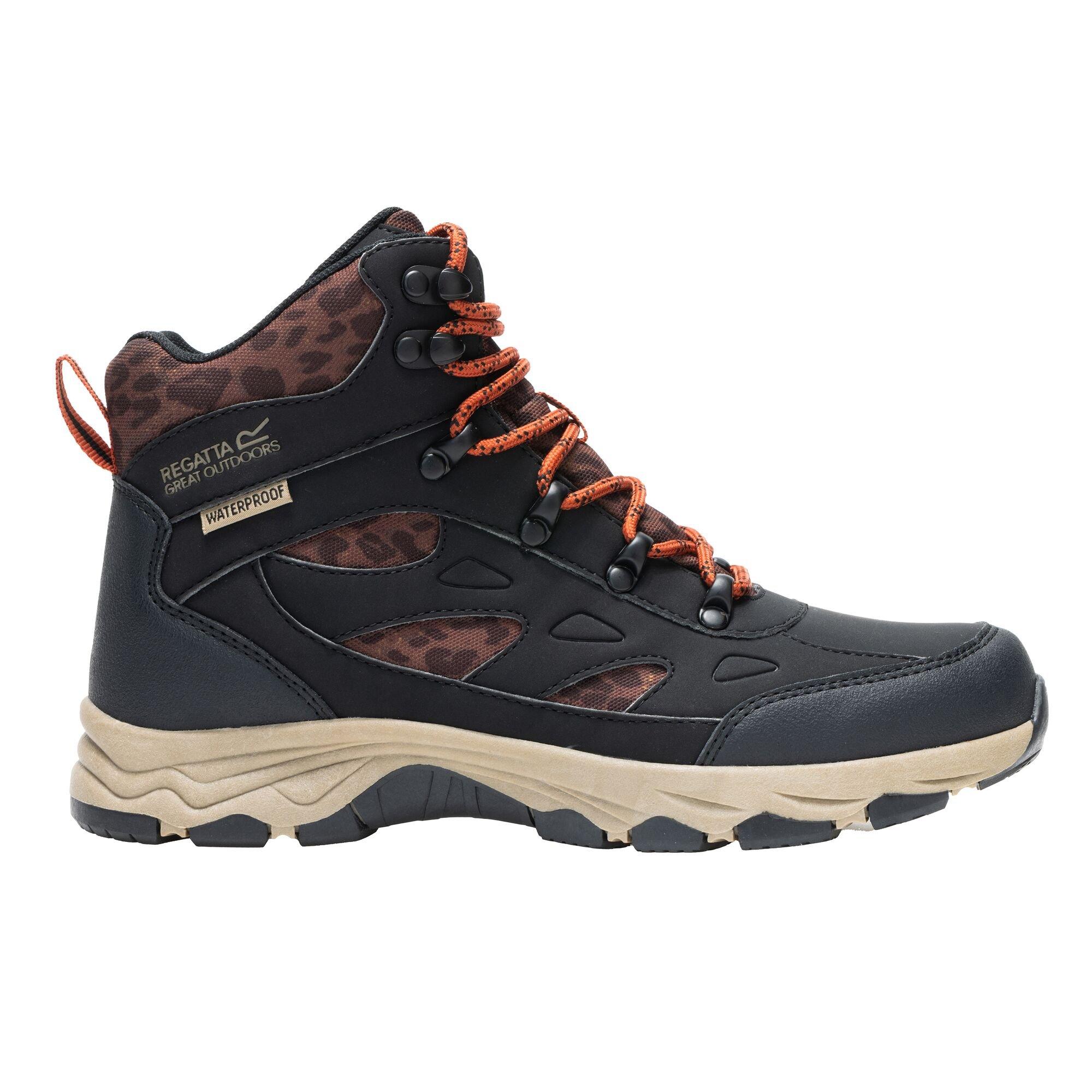 Black / Leopard - Regatta - Womens Vendora Waterproof Boots - 5