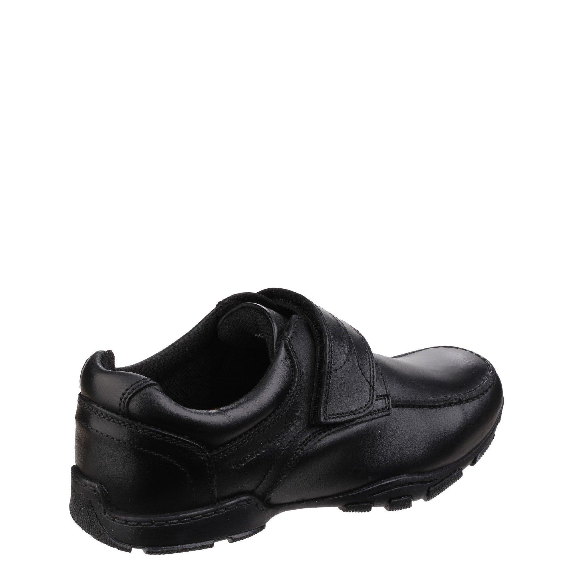 Black - Hush Puppies - Freddy 2 Junior School Shoe - 3