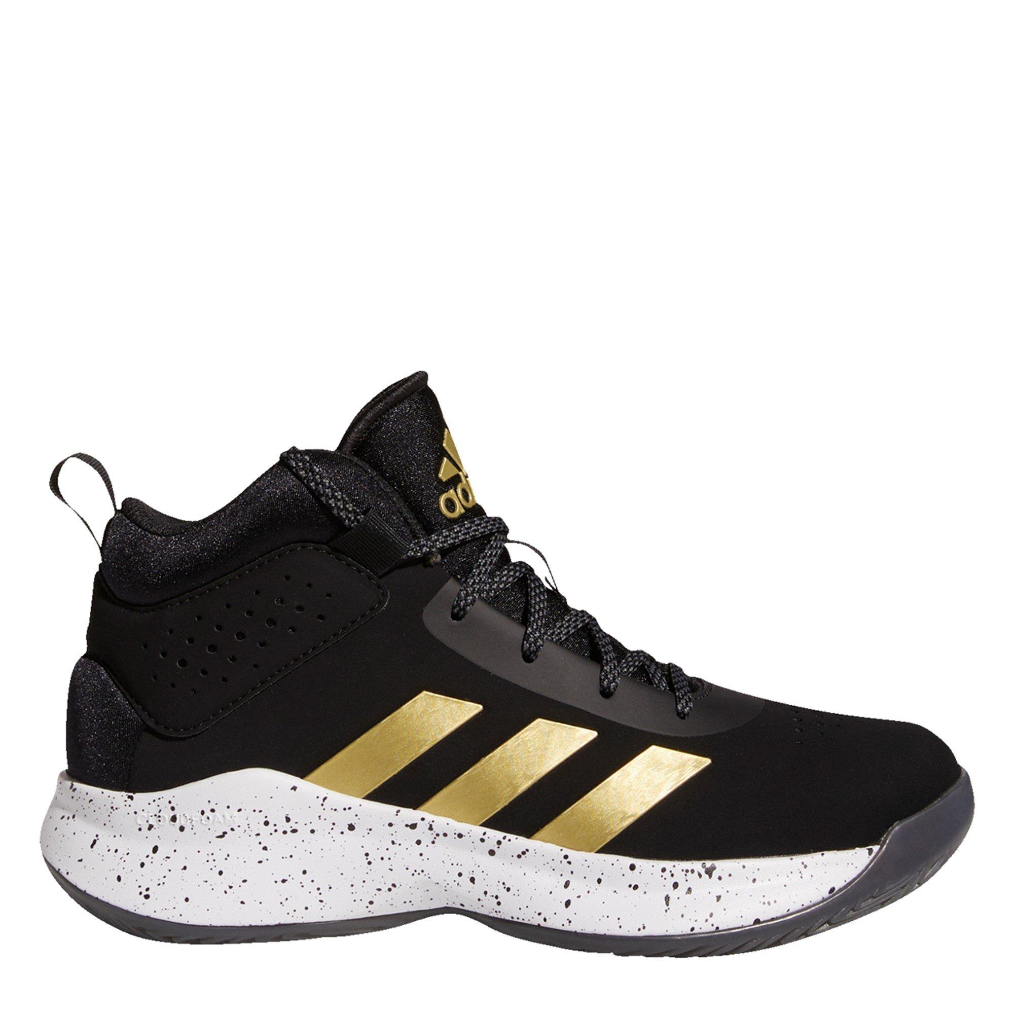 Core Black / Go - adidas - Kids' Cross Em Up Wide Basketball Trainers - 1