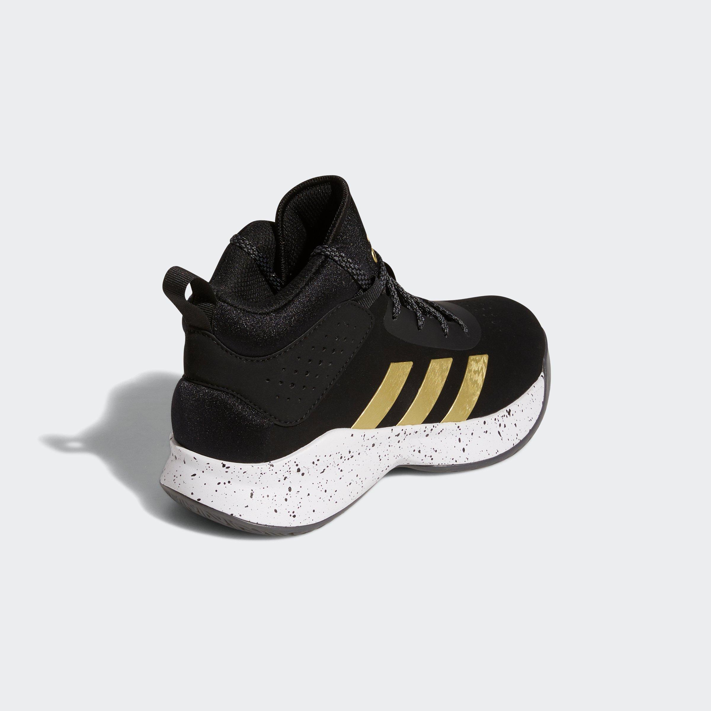 Core Black / Go - adidas - Kids' Cross Em Up Wide Basketball Trainers - 3