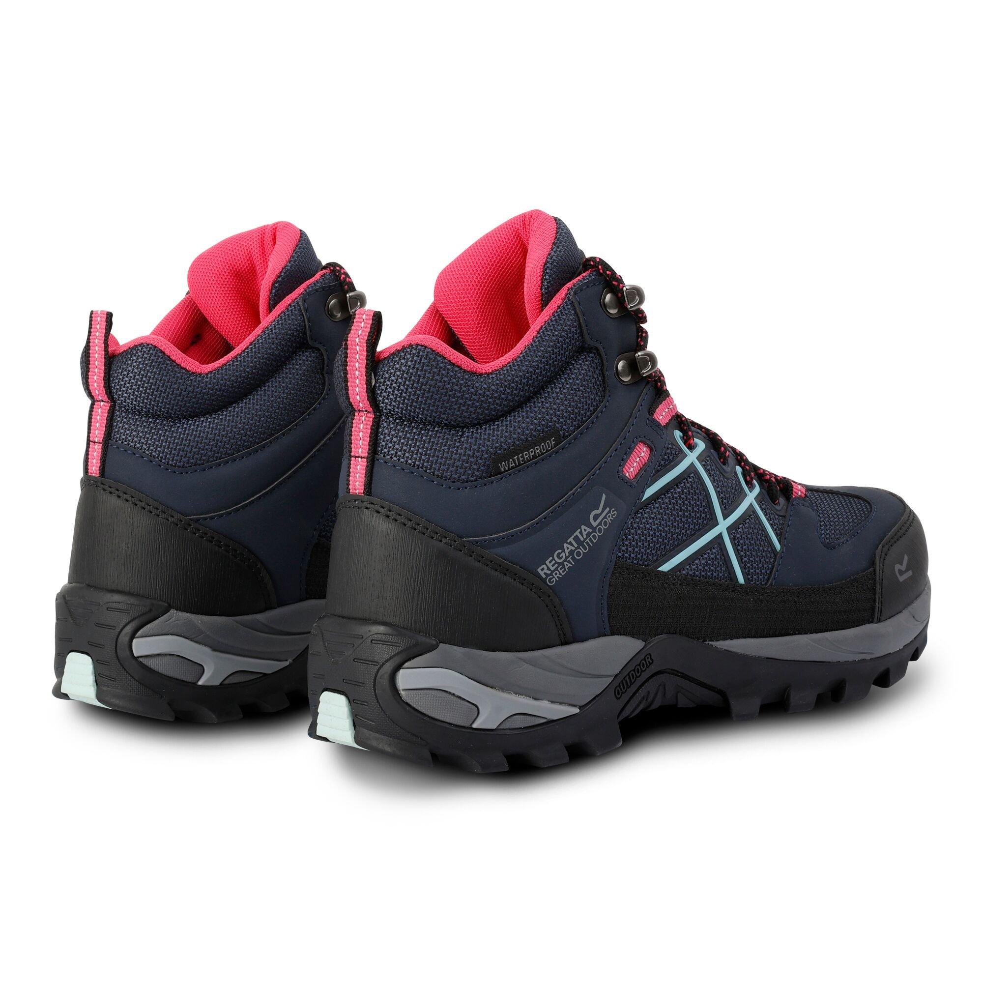 Navy/Pink/Aqua - Regatta - Womens Samaris III Waterproof Walking Boots - 2