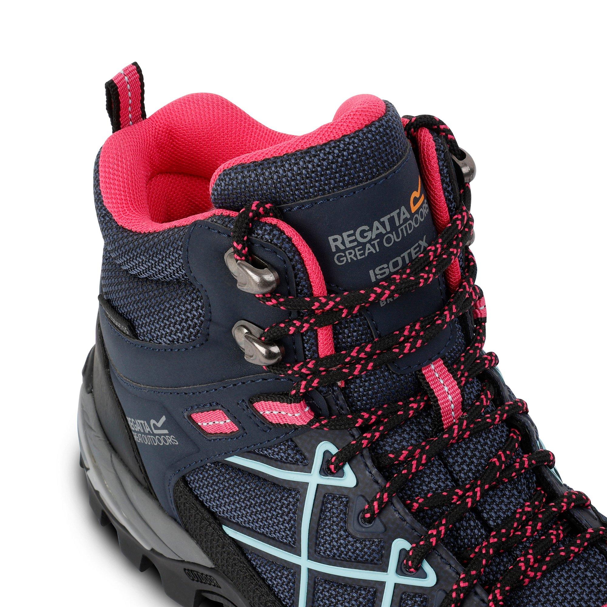 Navy/Pink/Aqua - Regatta - Womens Samaris III Waterproof Walking Boots - 9