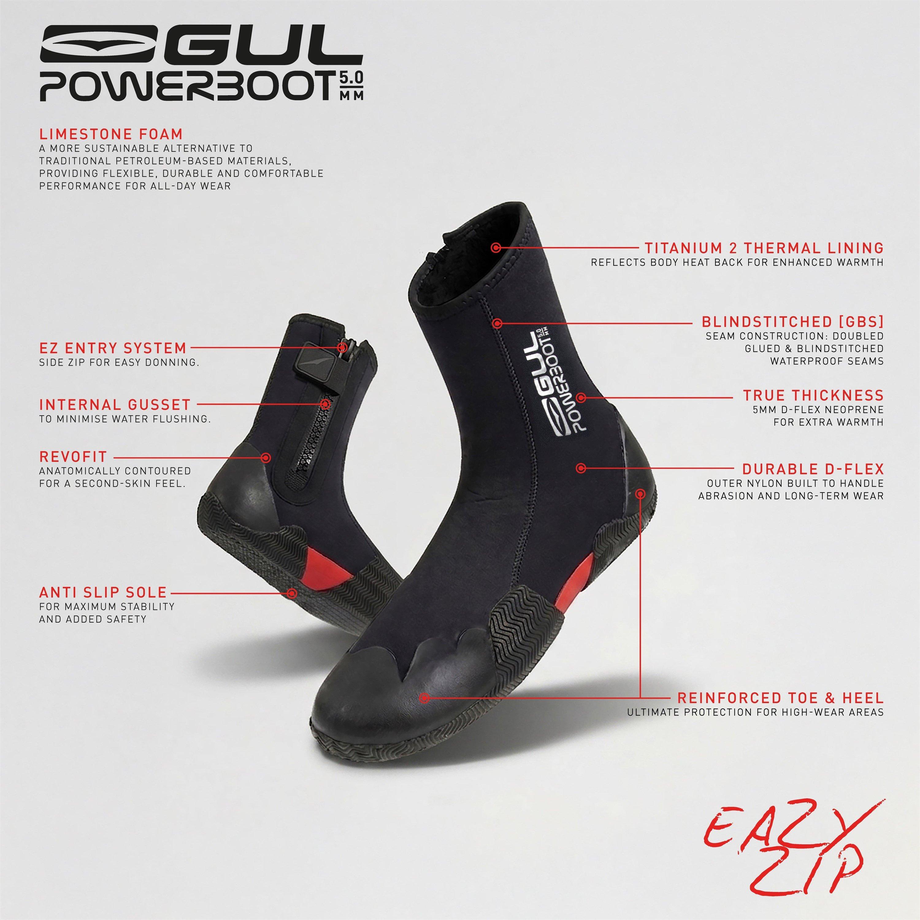 Black - Gul - 5MM JUNIOR POWERBOOT EZ - 6