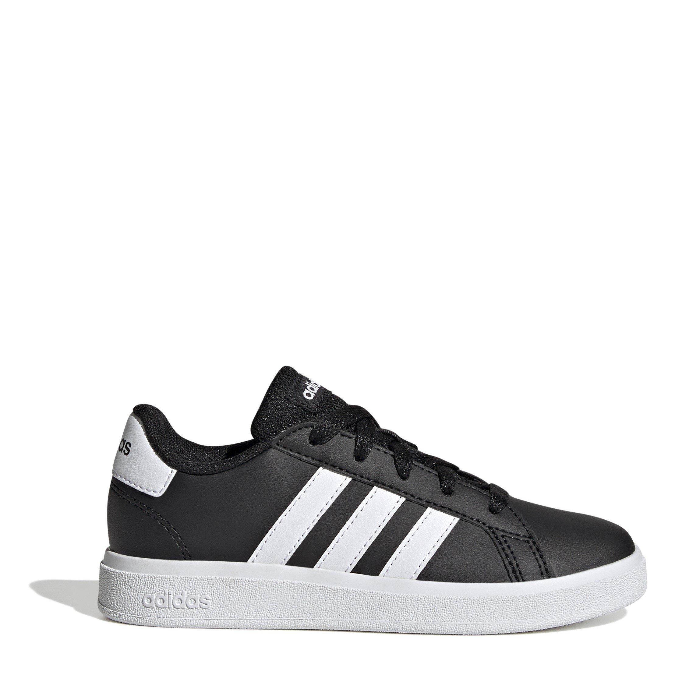 Core Black / Cl - adidas - Grand Court Lifestyle Tennis Lace-Up Shoes Kids - 1