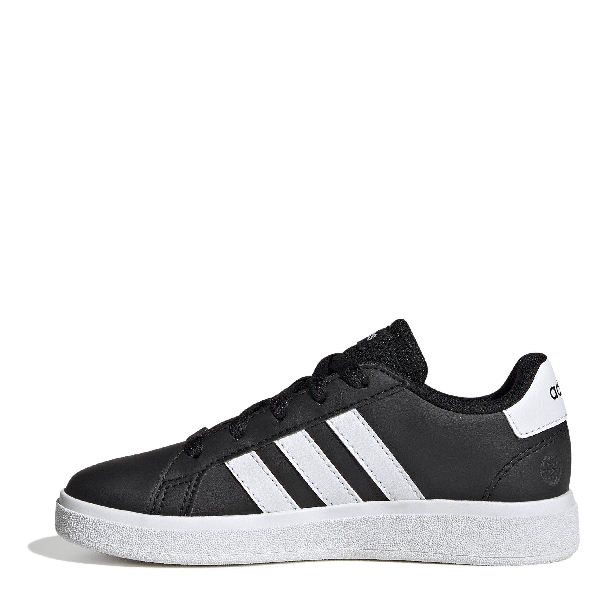 Core Black / Cl - adidas - Grand Court Lifestyle Tennis Lace-Up Shoes Kids - 2