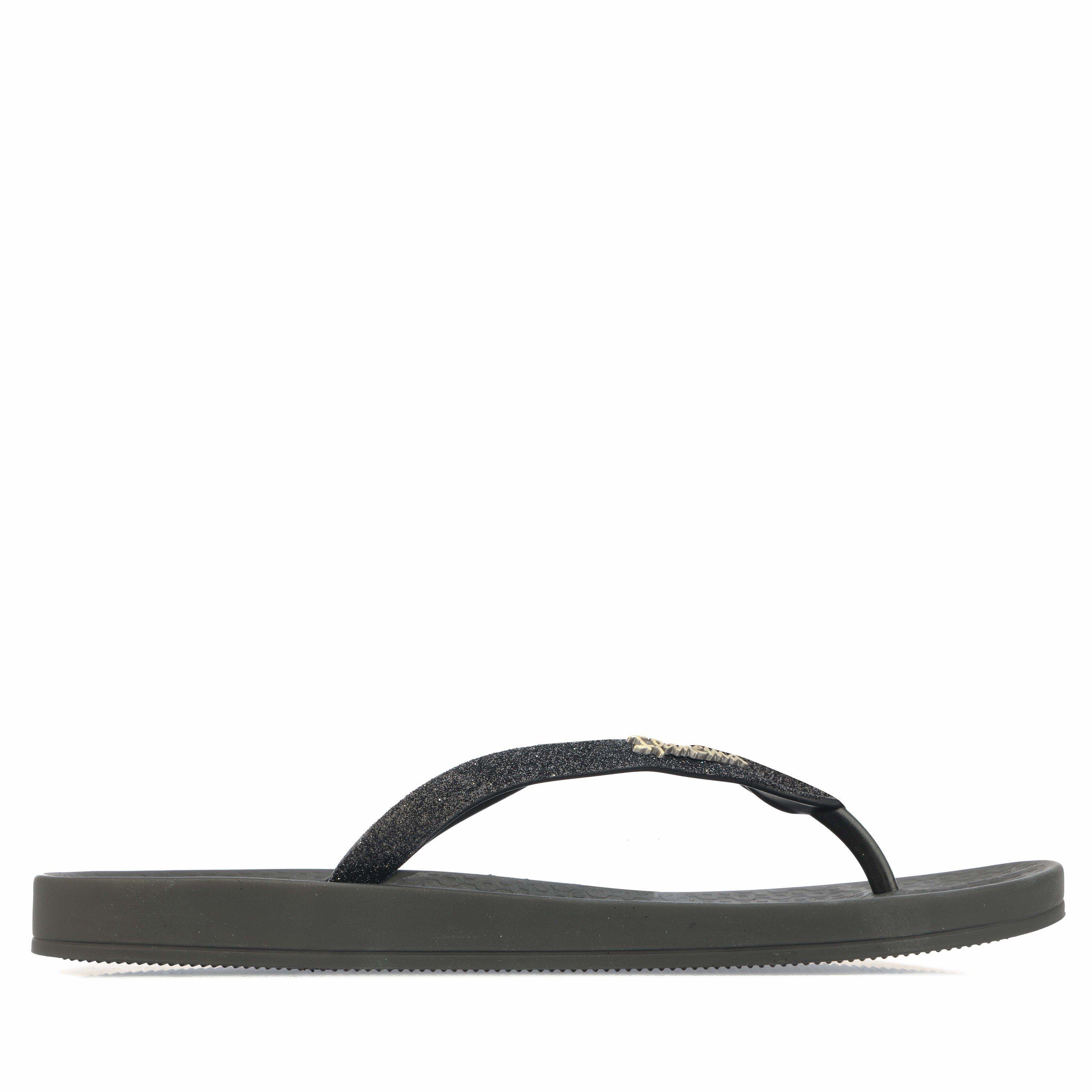 Black - Ipanema - Anatomic Lolita Glitter Flip Flops - 2