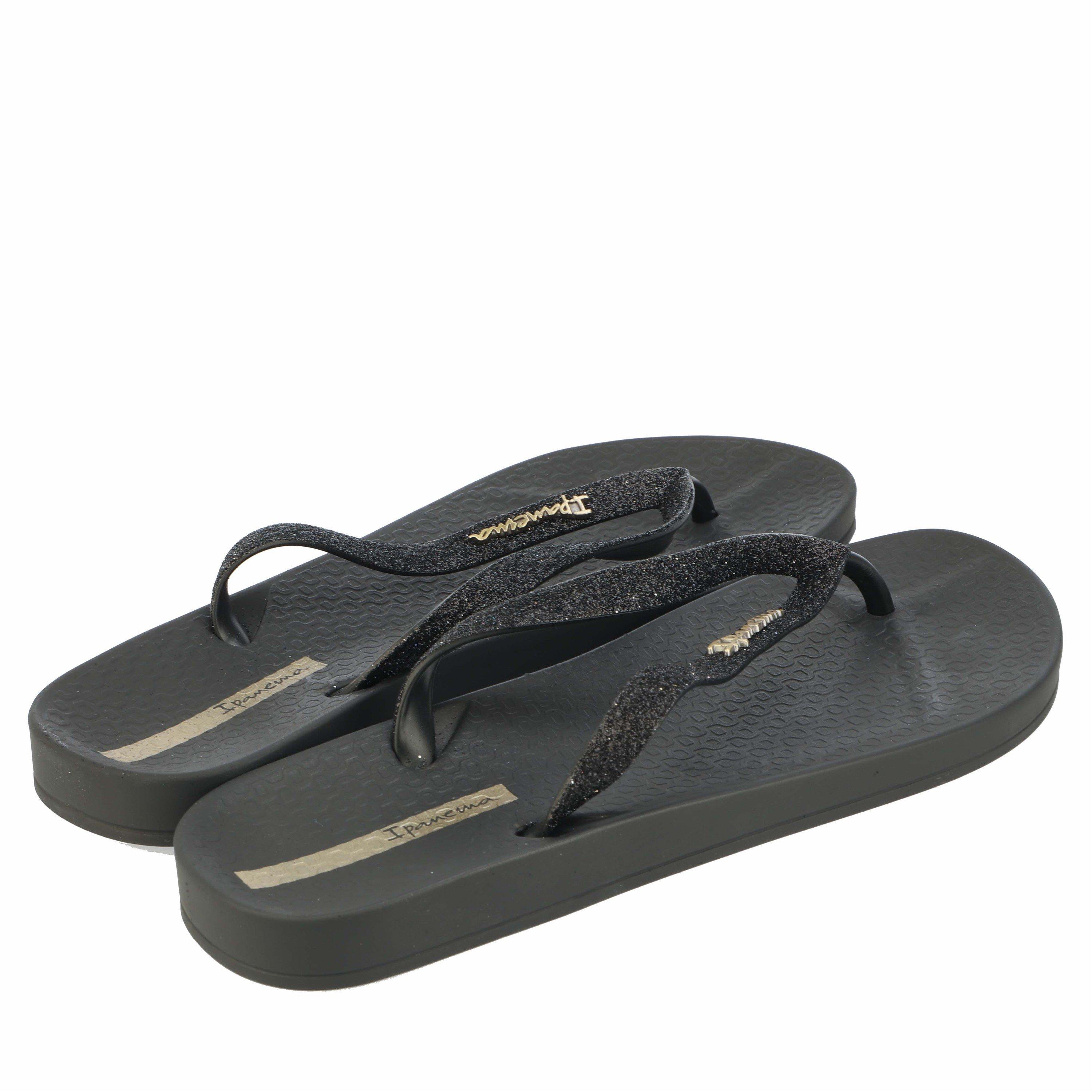 Black - Ipanema - Anatomic Lolita Glitter Flip Flops - 3