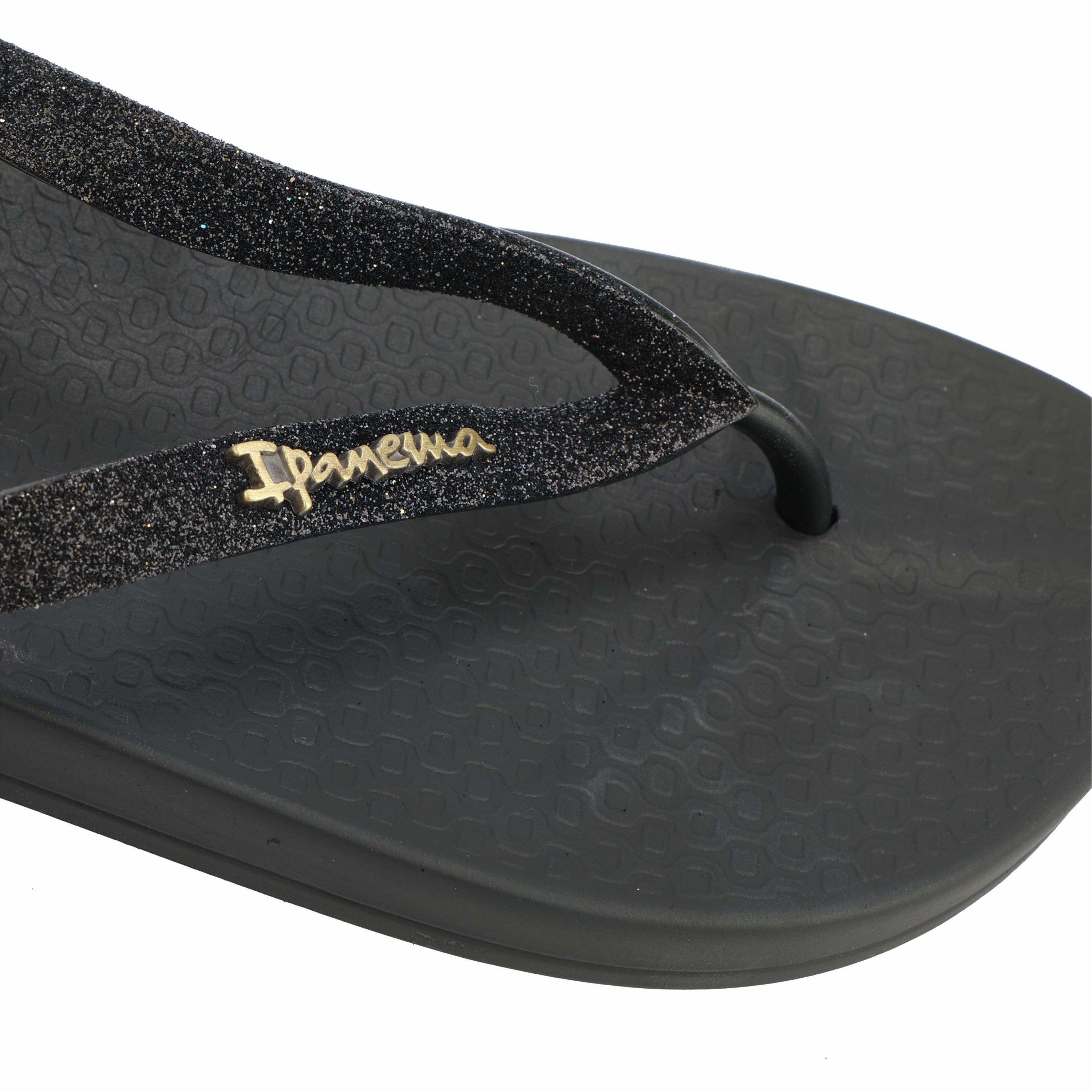 Black - Ipanema - Anatomic Lolita Glitter Flip Flops - 5