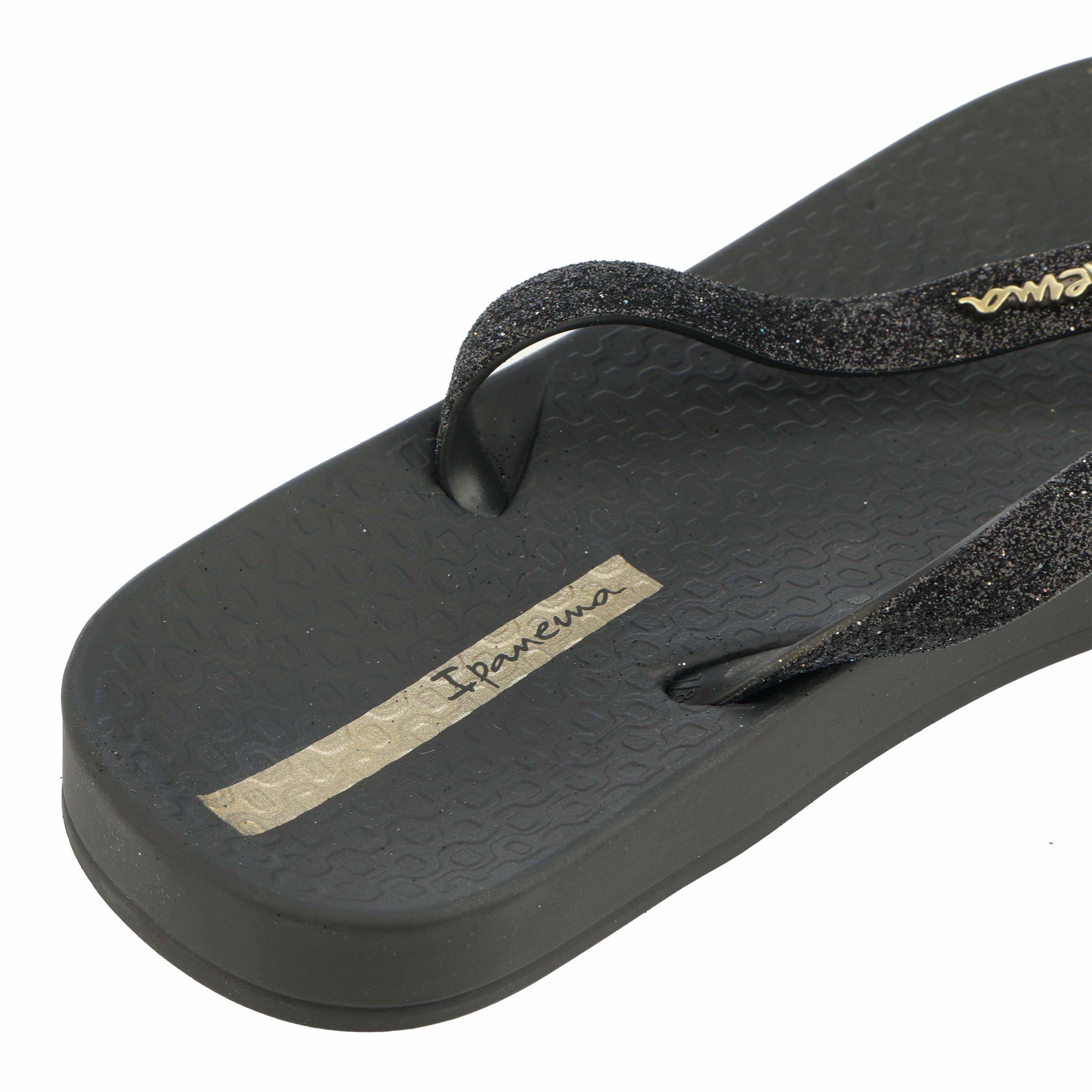 Black - Ipanema - Anatomic Lolita Glitter Flip Flops - 6