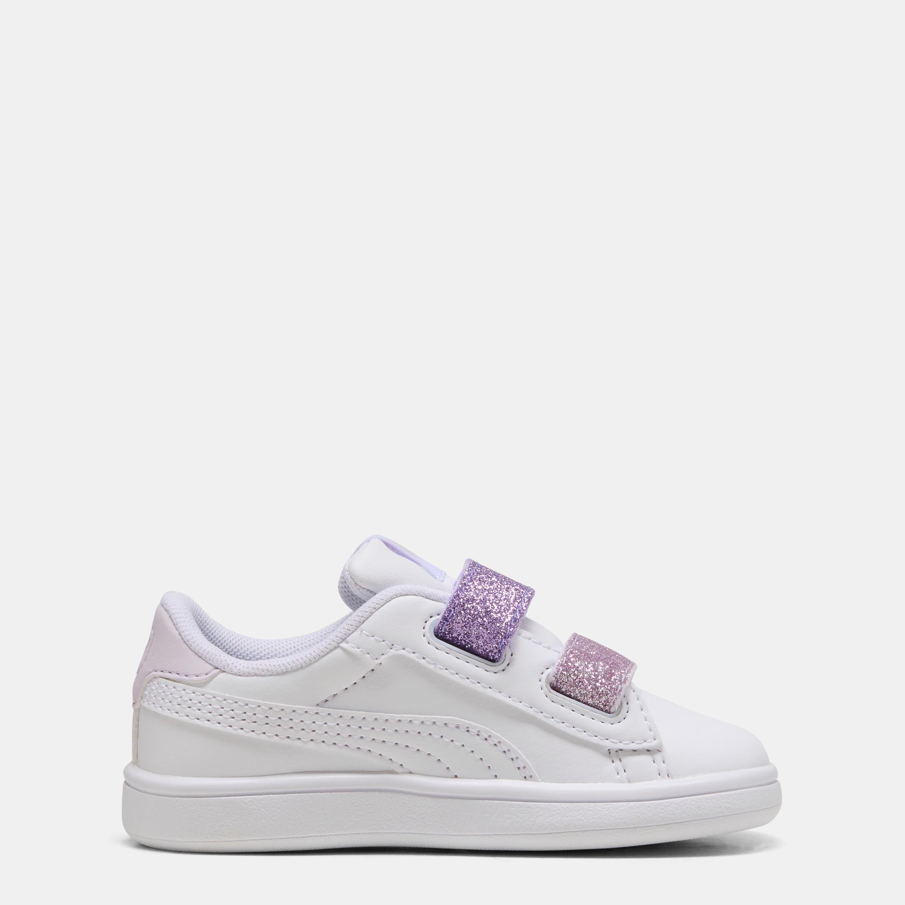 White Pink - Puma - Puma Smash 3.0 Glitter Trainers - 2