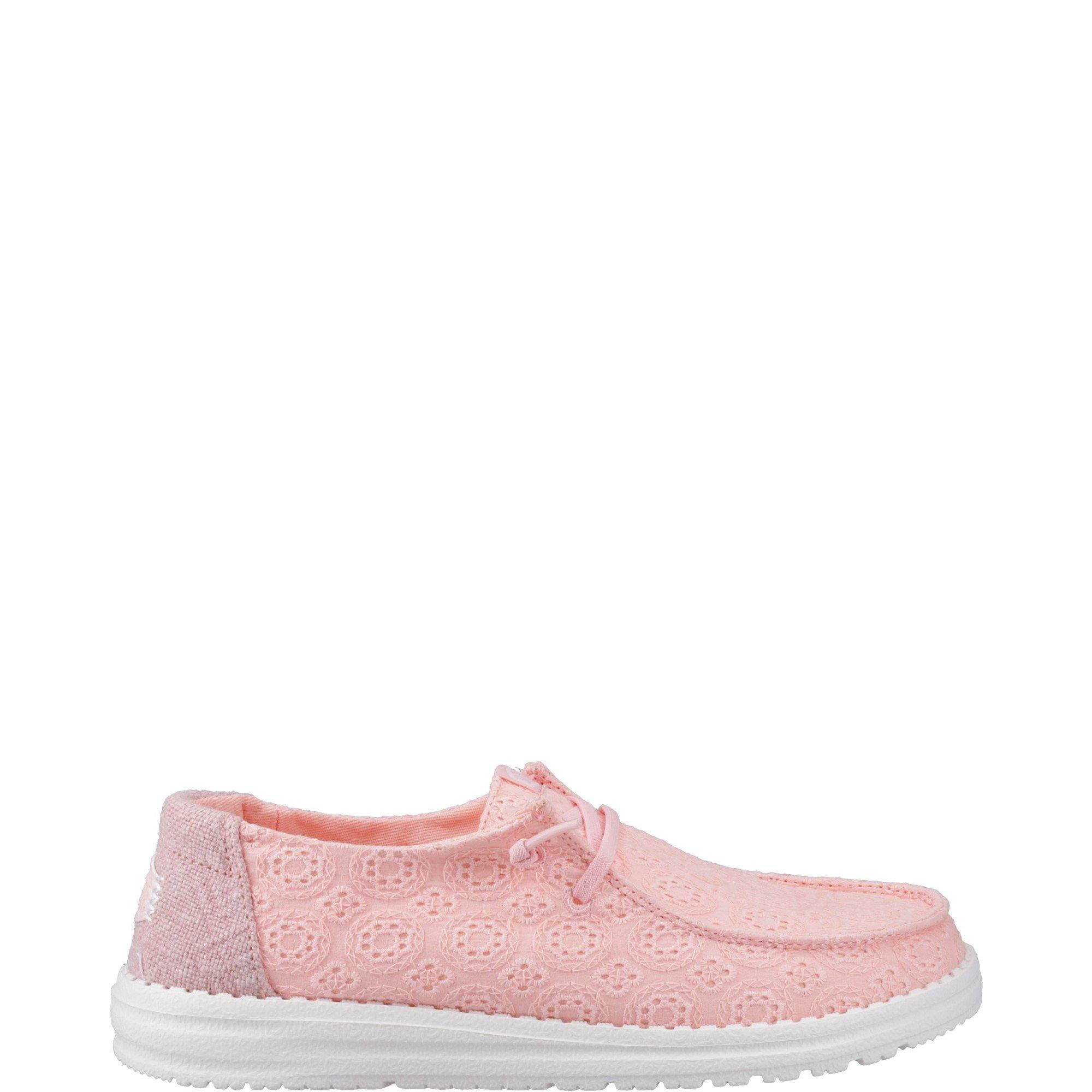 Pale Pink - HEYDUDE - Wendy Eyelet Lace Shoes - 1