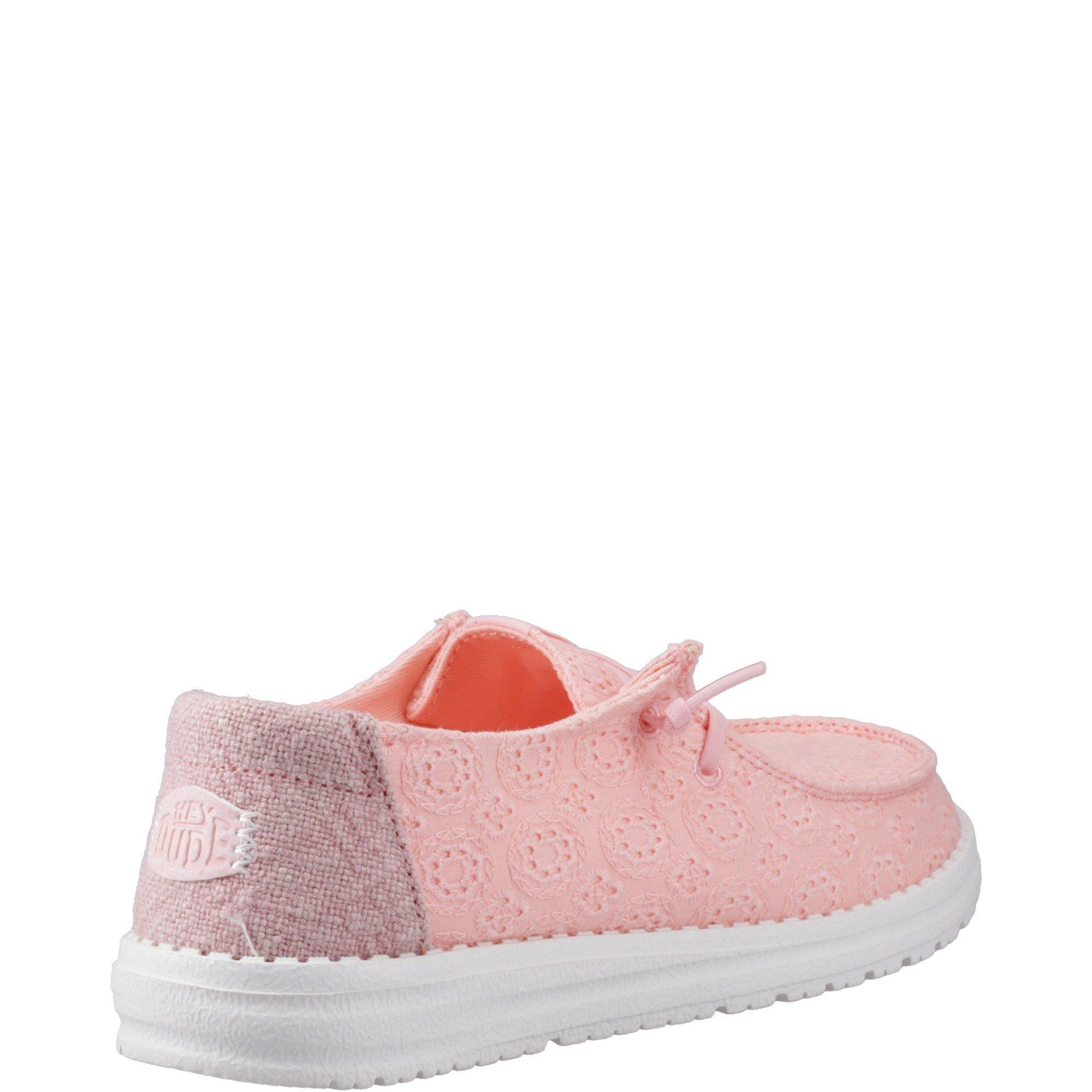 Pale Pink - HEYDUDE - Wendy Eyelet Lace Shoes - 3