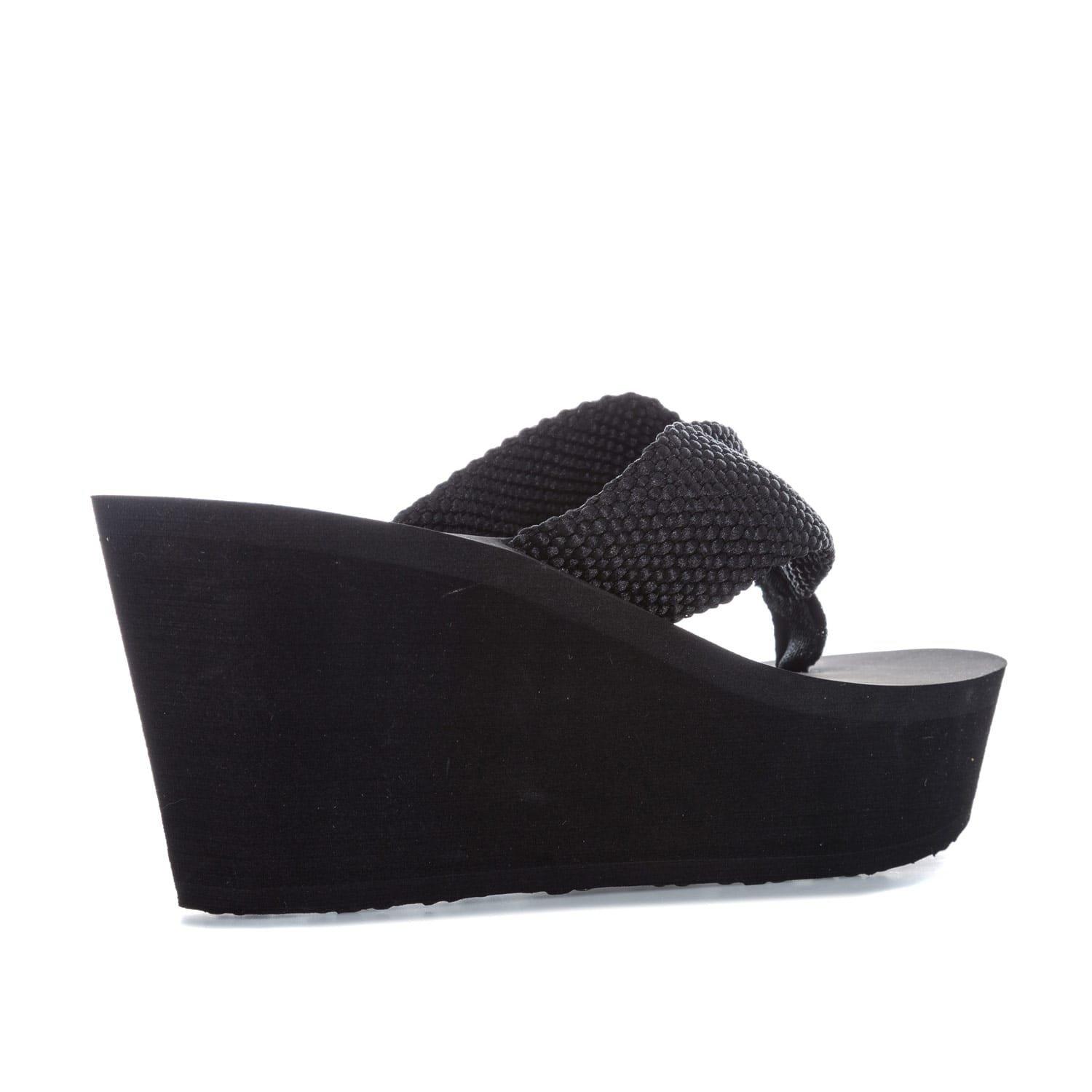 Black - Rocket Dog - Diver Wedge Sandals - 3
