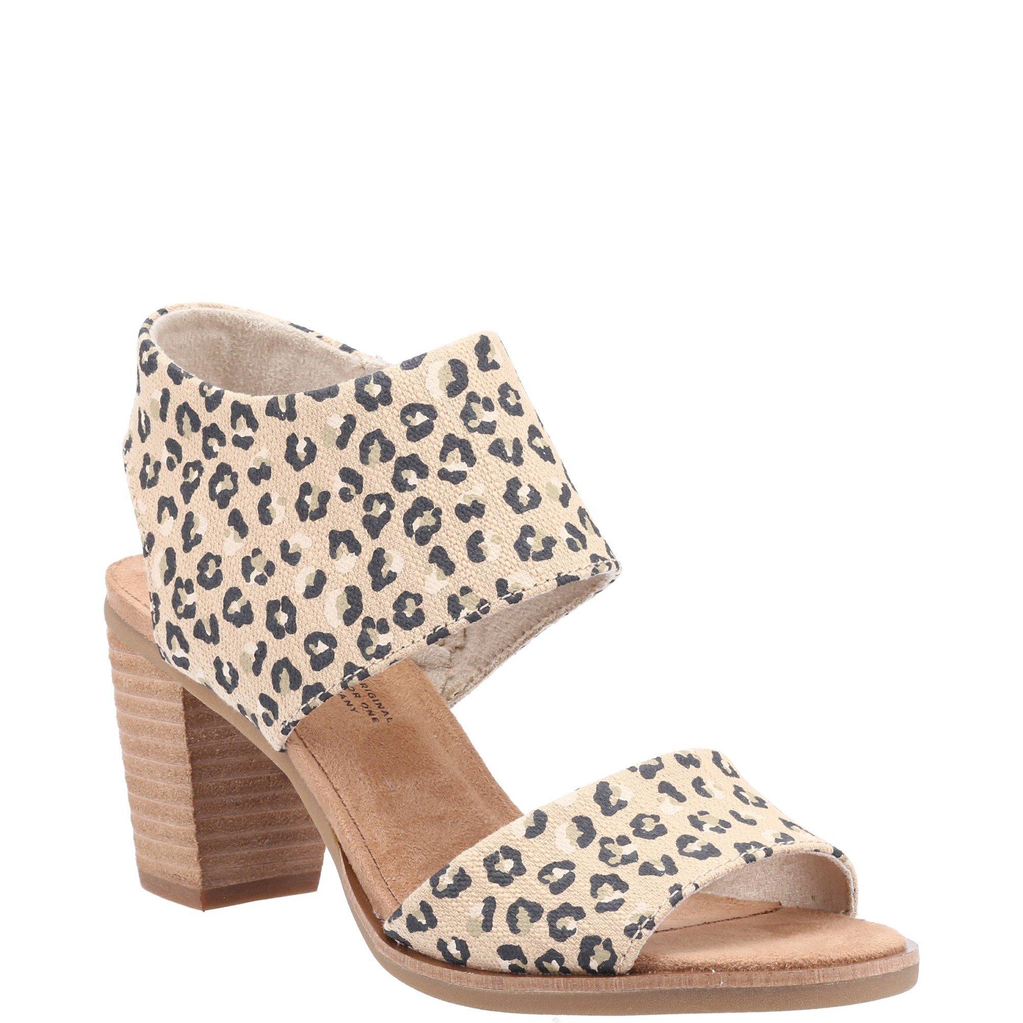 Natural - Toms - Majorca Cutout Textured Cheetah Sandal - 2