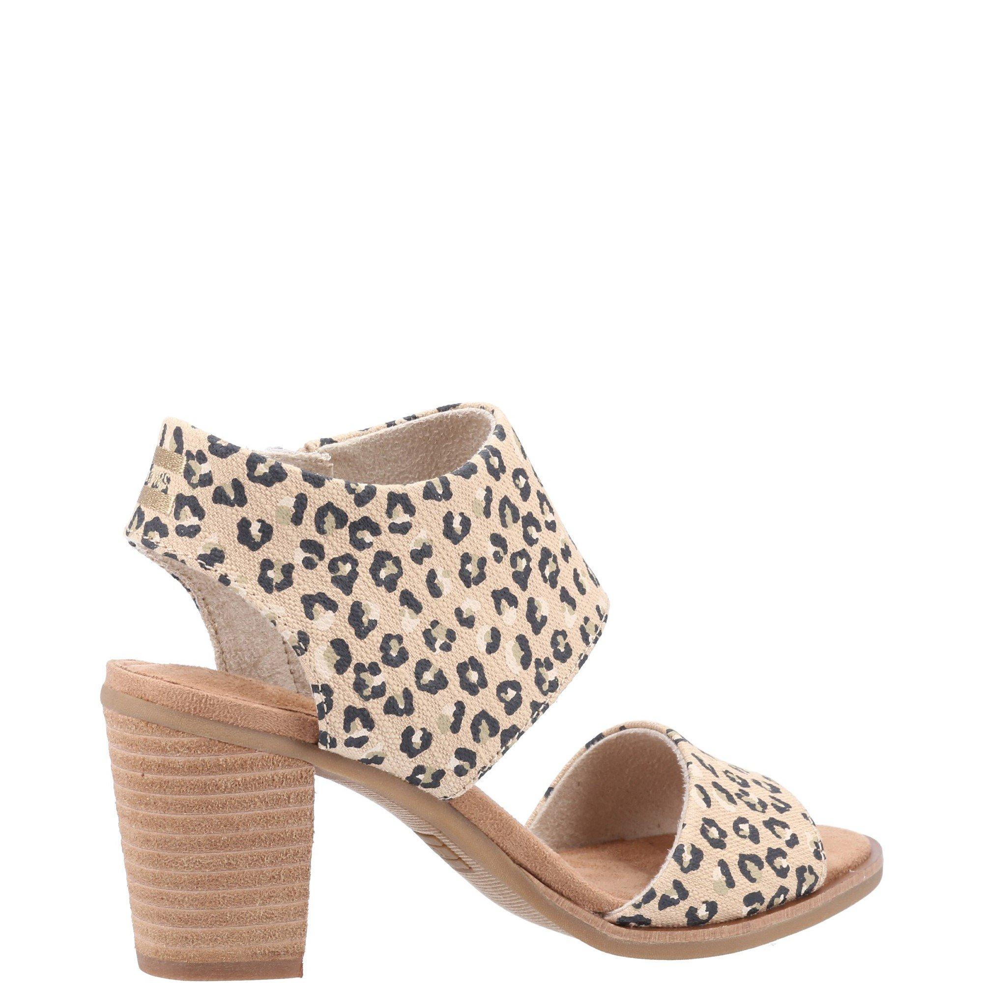 Natural - Toms - Majorca Cutout Textured Cheetah Sandal - 3