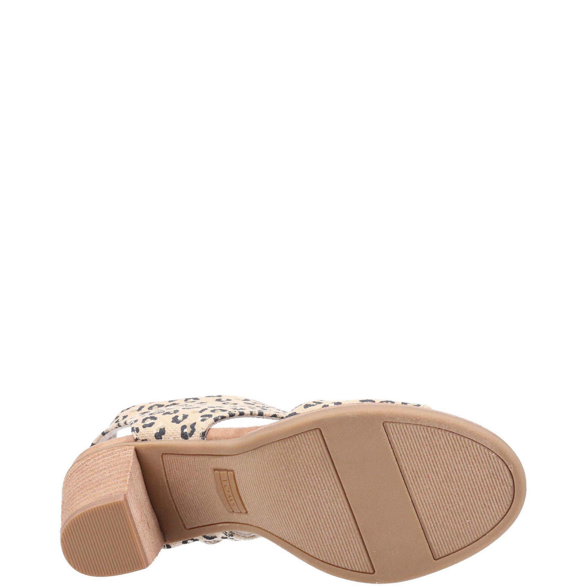 Natural - Toms - Majorca Cutout Textured Cheetah Sandal - 4