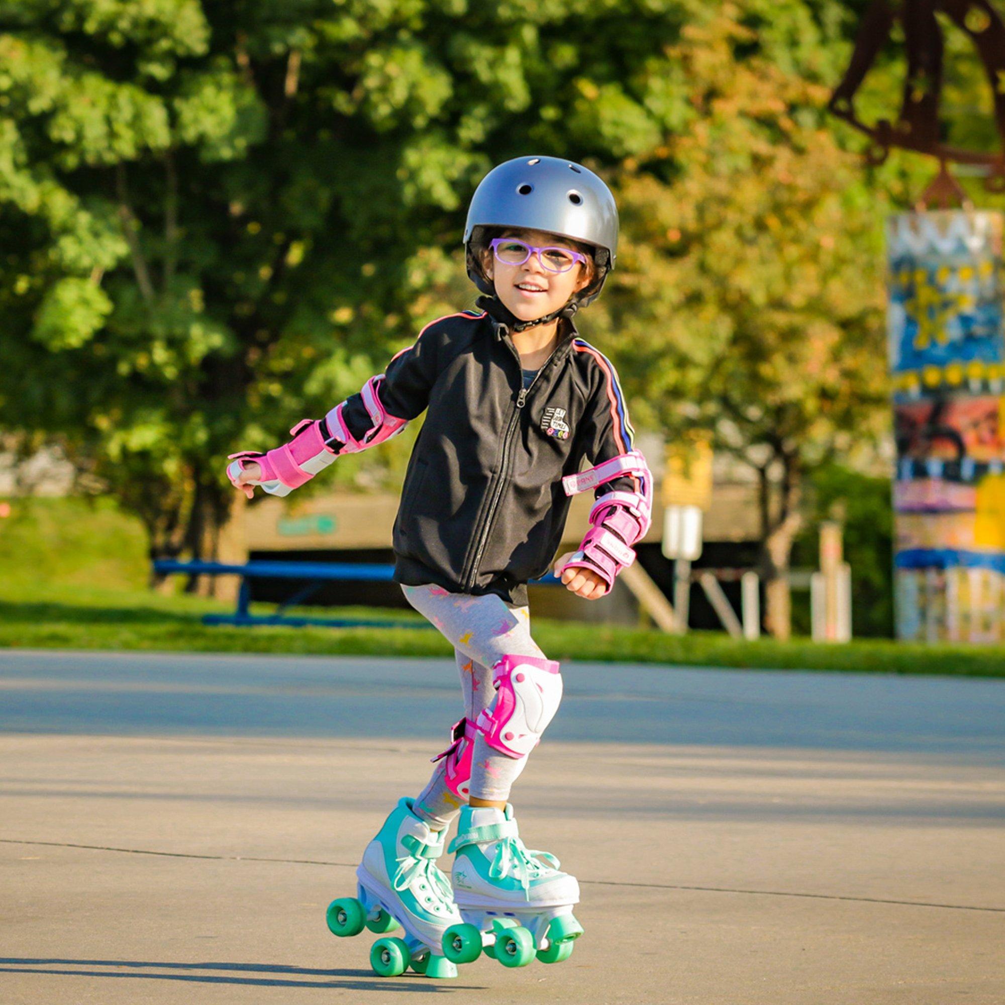 Bubblegum - Roller Derby - FIRESTAR V2 CHILDRENS QUAD ROLLER SKATES - BUBBLE - 11