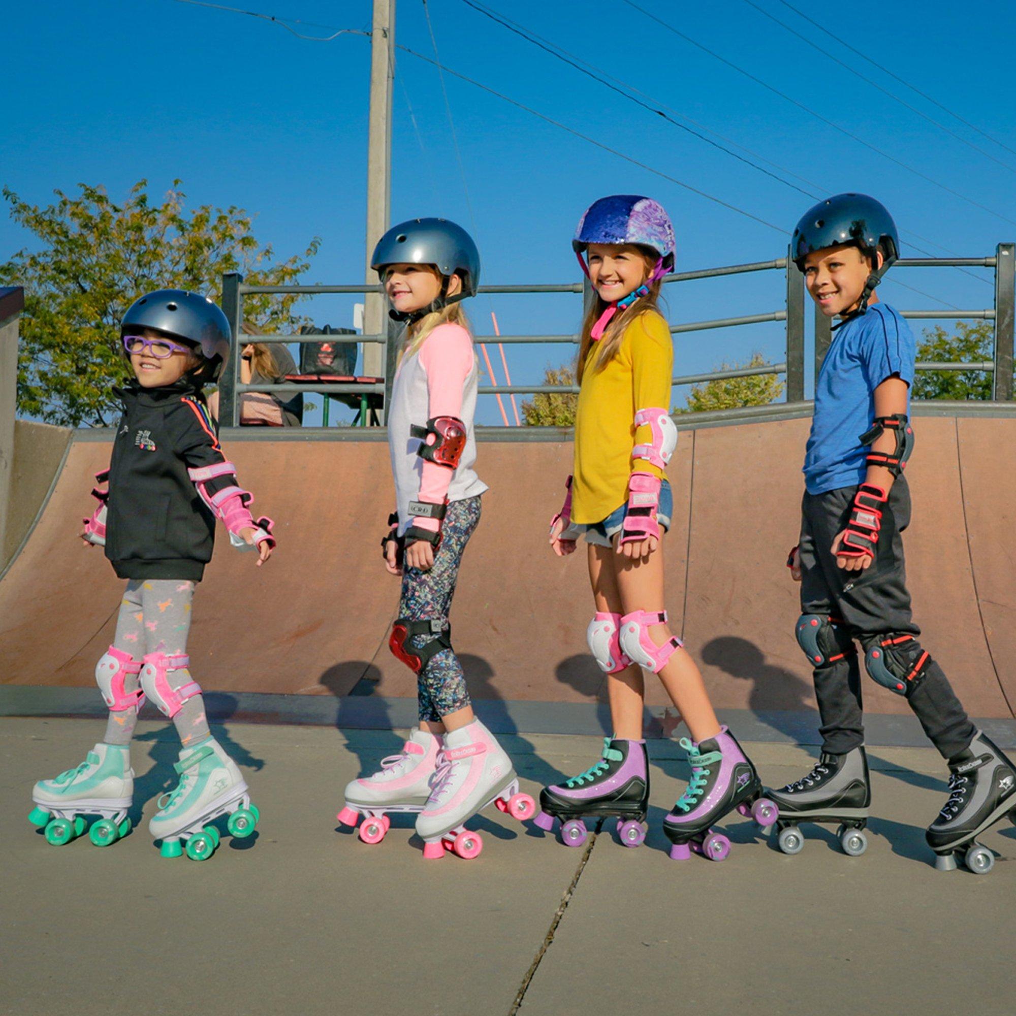 Bubblegum - Roller Derby - FIRESTAR V2 CHILDRENS QUAD ROLLER SKATES - BUBBLE - 12