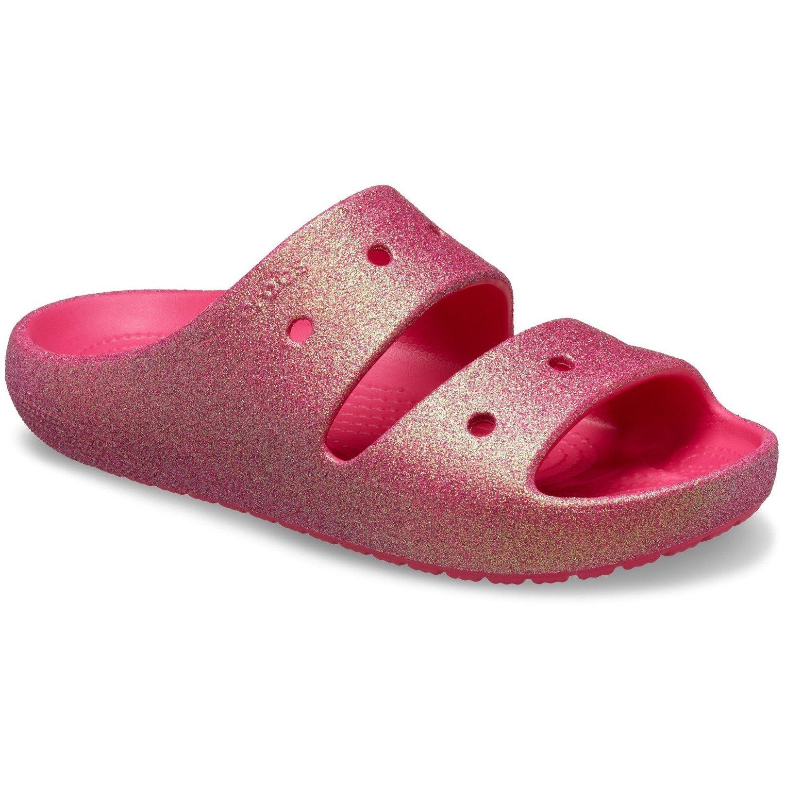 Pink - Crocs - Classic Iridescent Glitter Sandal - 1