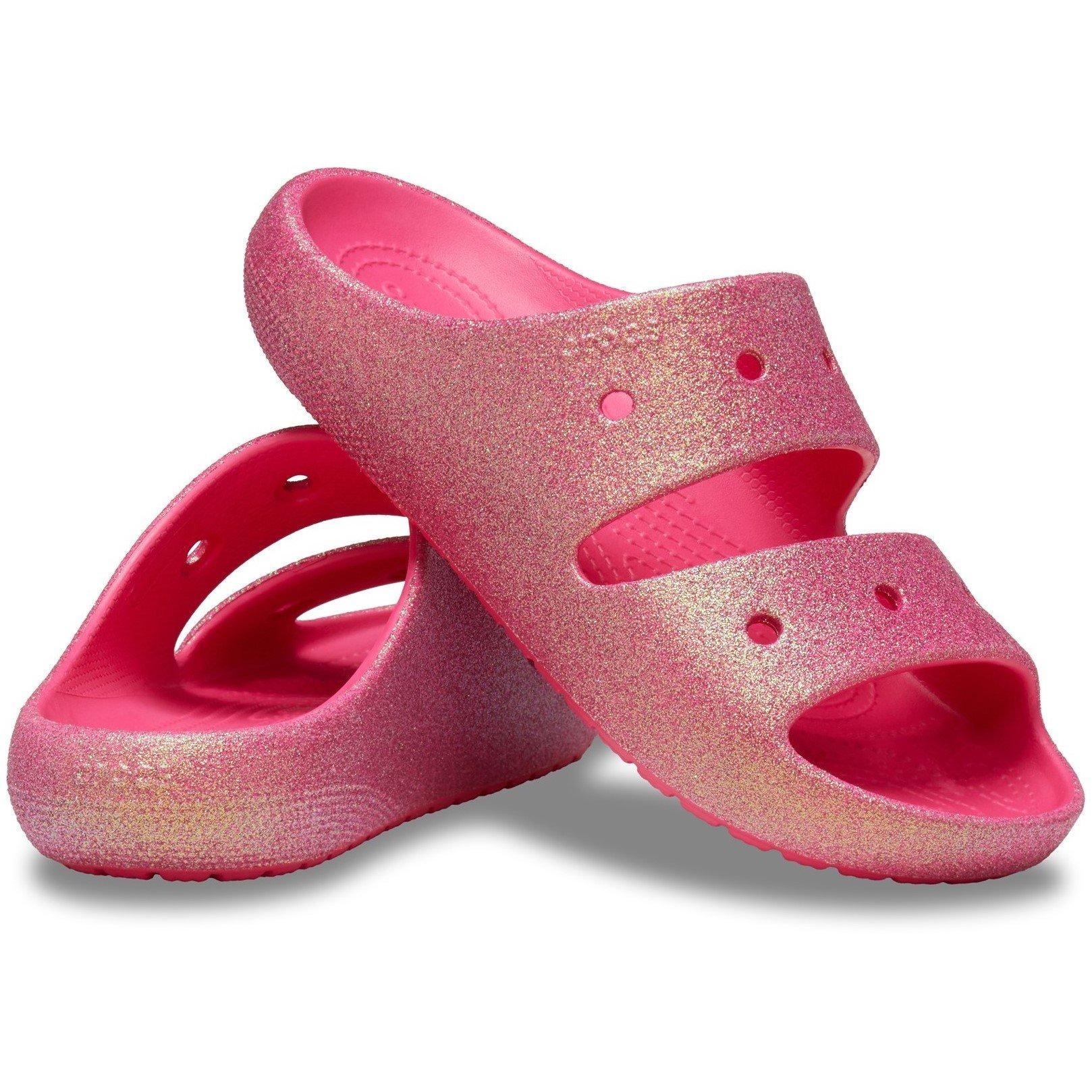 Pink - Crocs - Classic Iridescent Glitter Sandal - 2