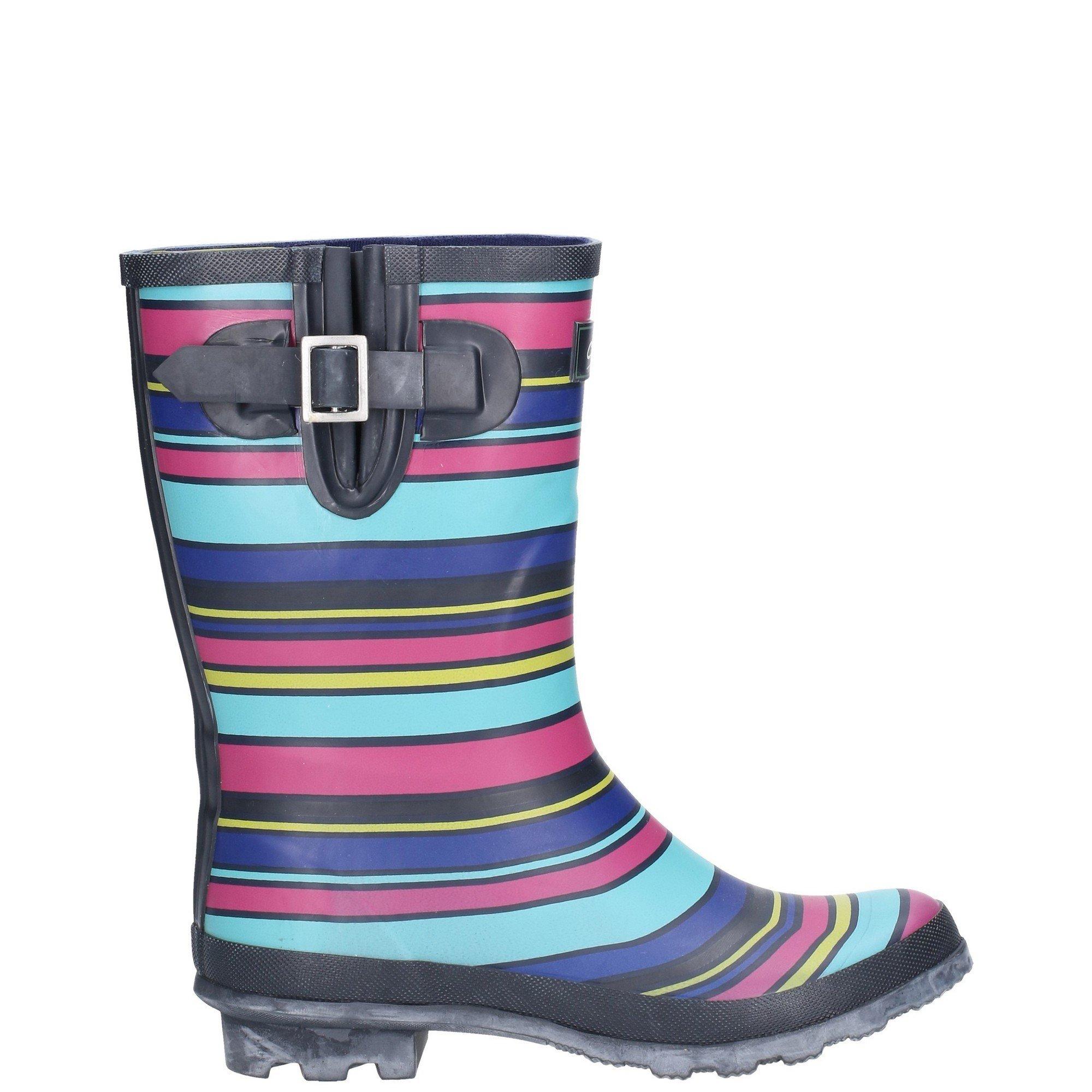 Pink - Cotswold - Paxford Elasticated Mid Calf Wellington Boot - 1
