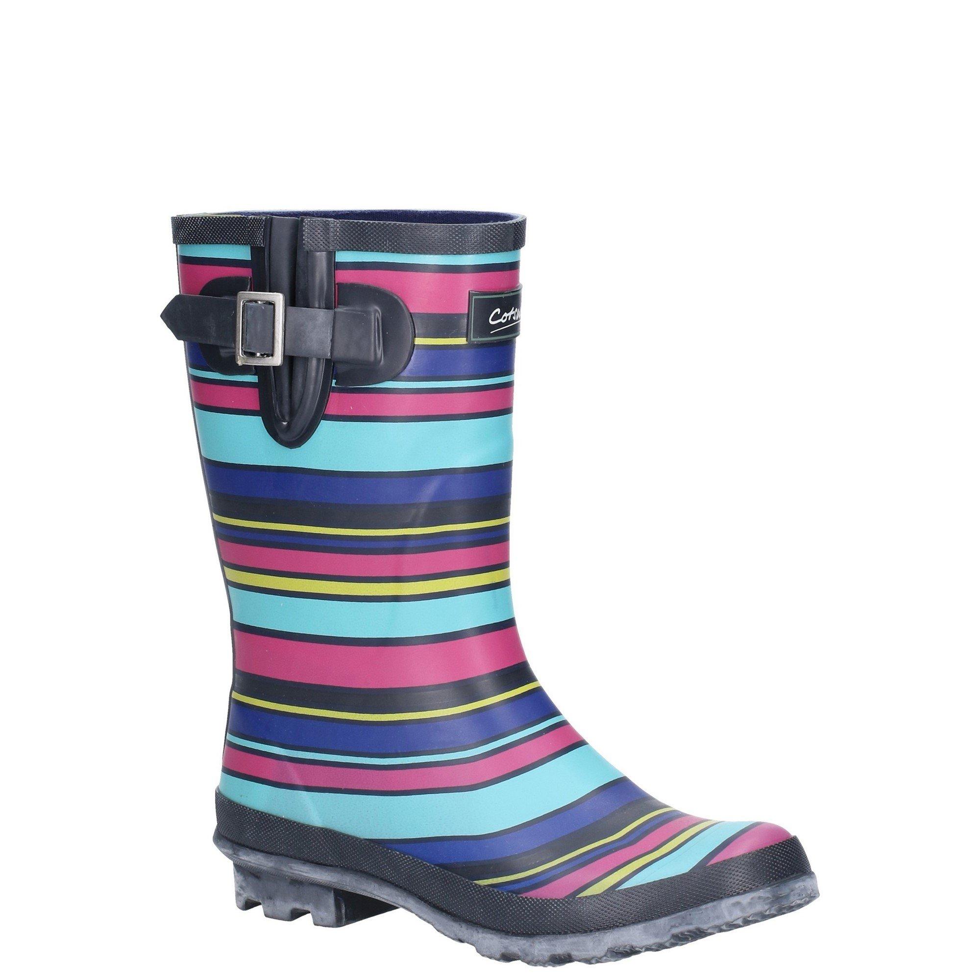 Pink - Cotswold - Paxford Elasticated Mid Calf Wellington Boot - 2