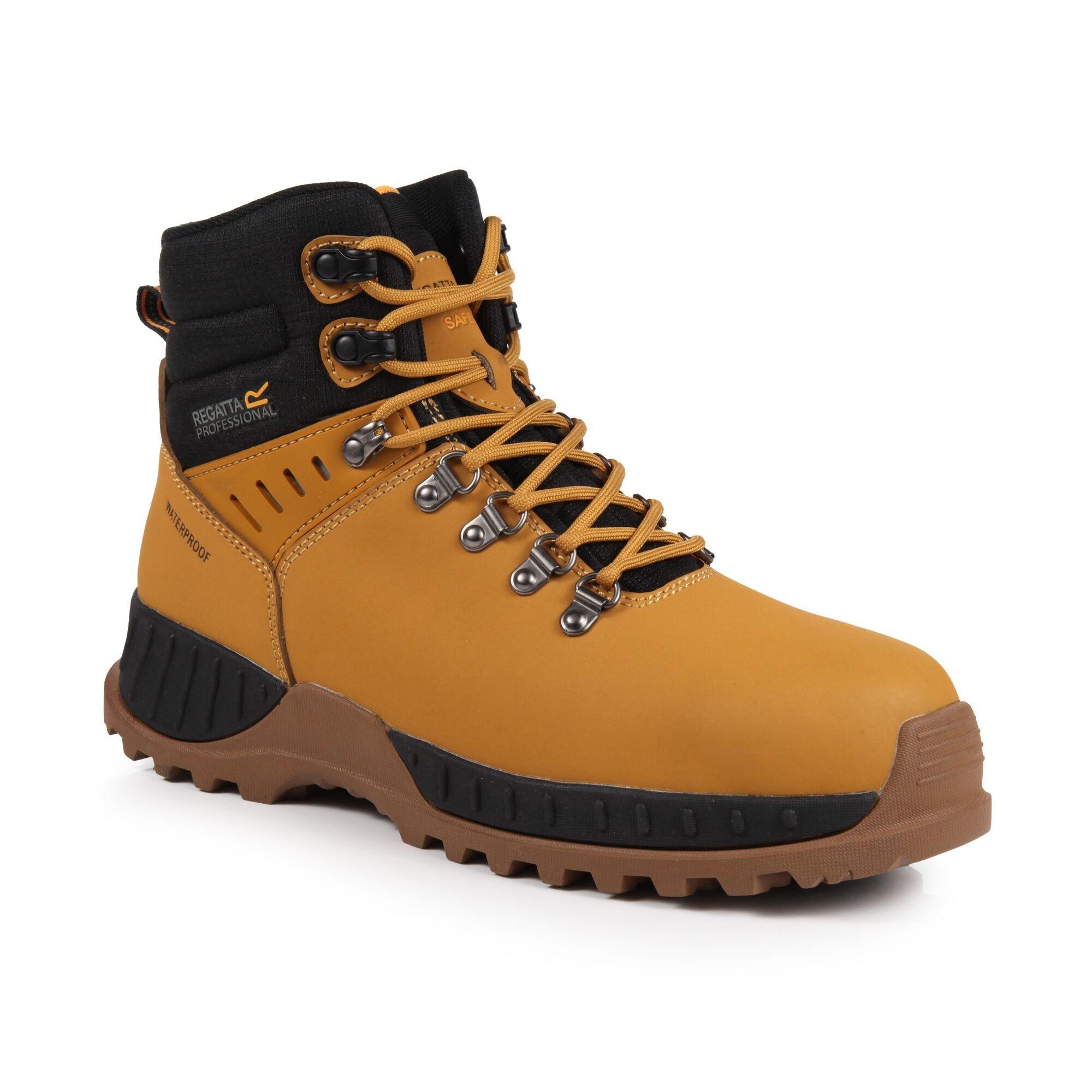 Honey/Black - Regatta - Mens Grindstone Waterproof Safety Boots - 1