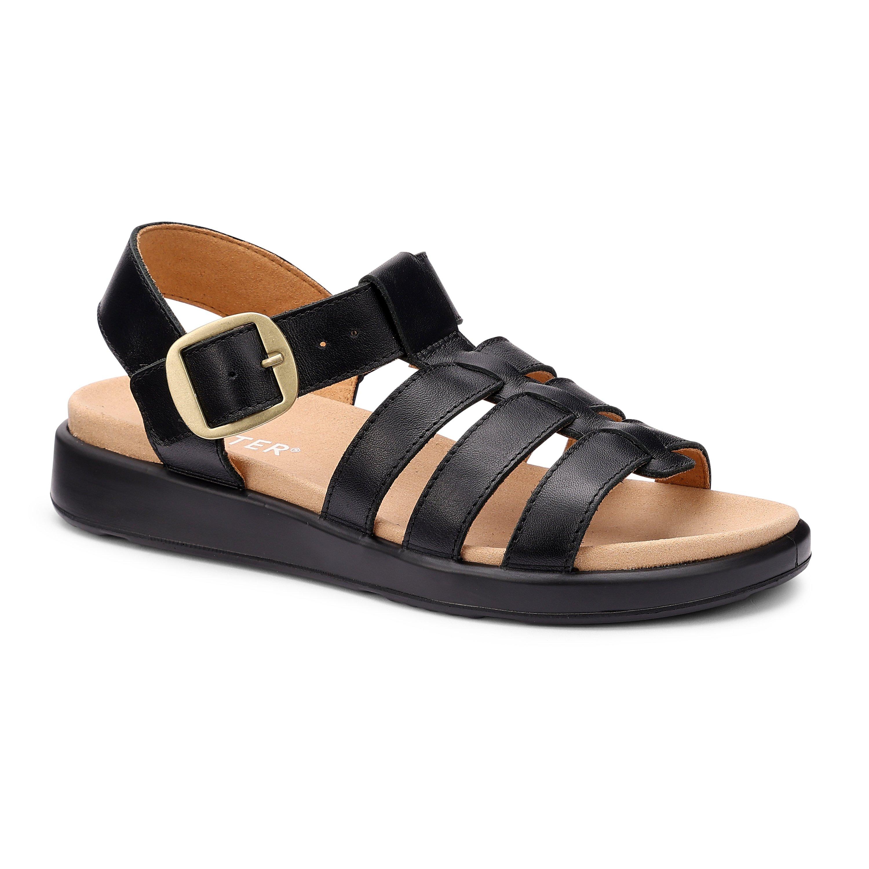 Black - Hotter - Alanya Sandals Wide Fit - 2