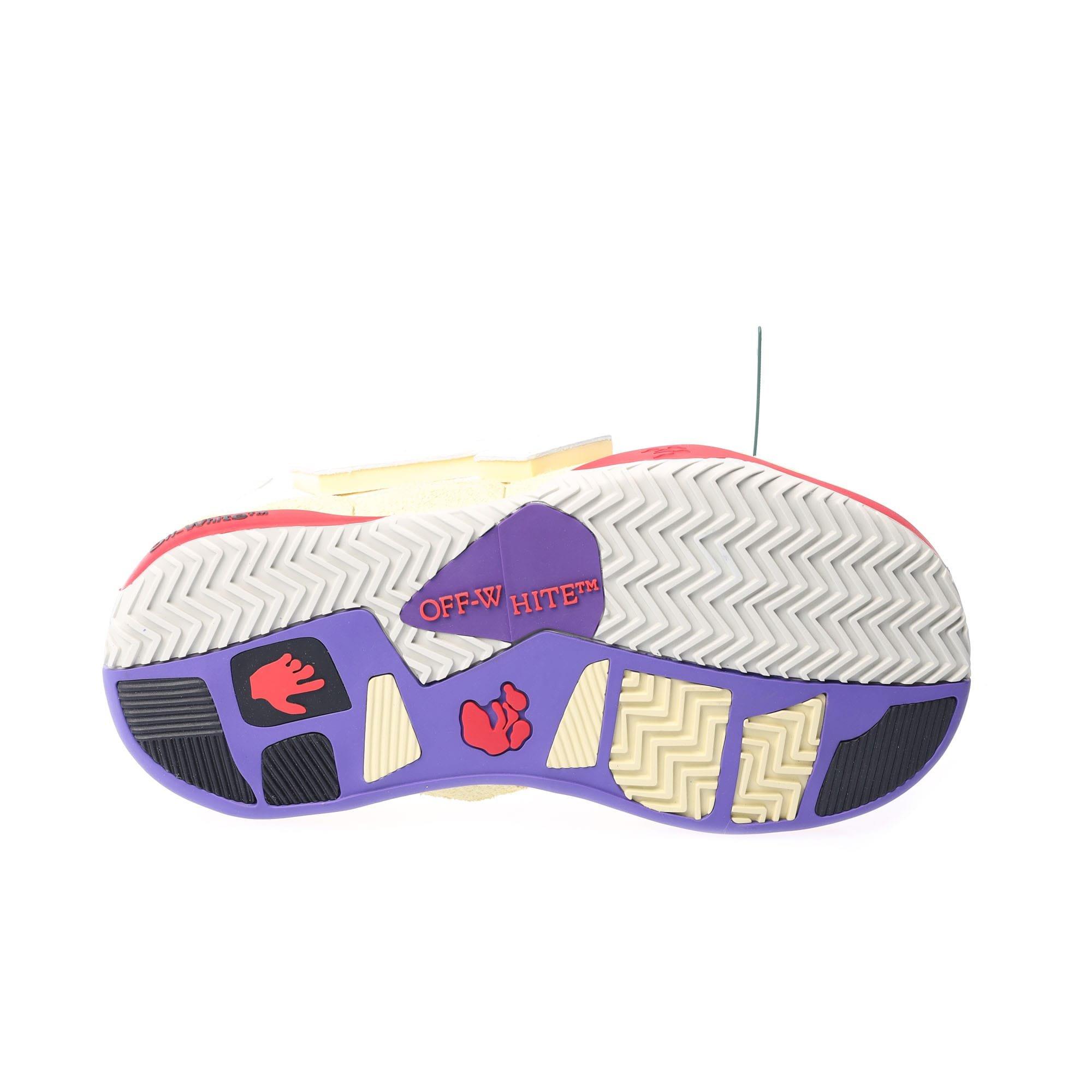 White Red - Off White - Low Top Puzzle Couture Trainers - 4