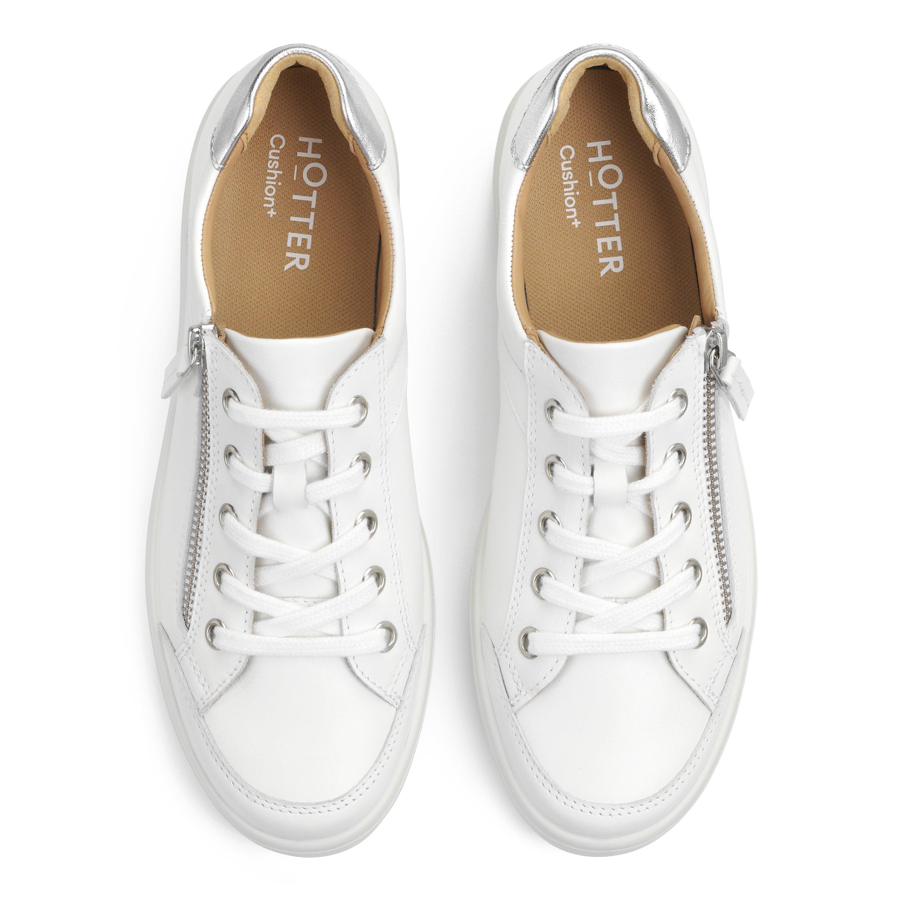 White - Hotter - Chase II Trainers Wide Fit - 3