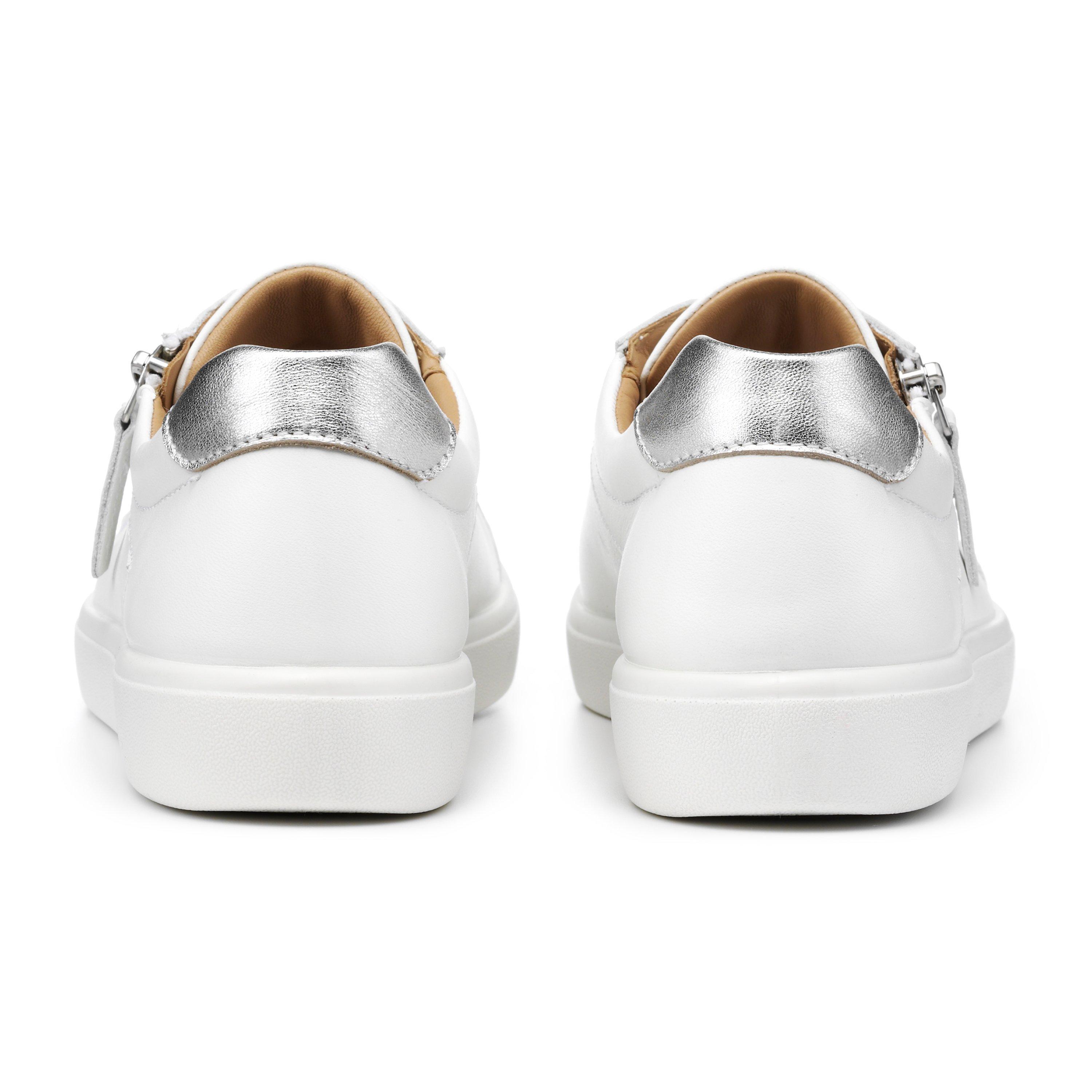 White - Hotter - Chase II Trainers Wide Fit - 4